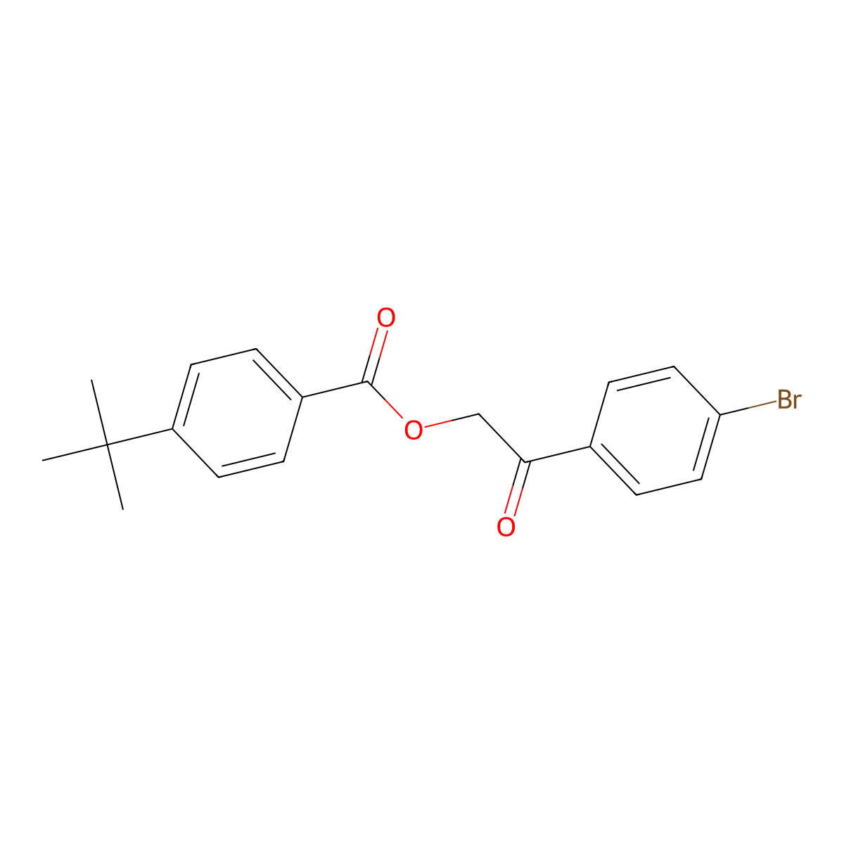 [2-(4-Bromophenyl)-2-oxoethyl] 4-tert-butylbenzoate molecular structure, CAS 53822-78-9