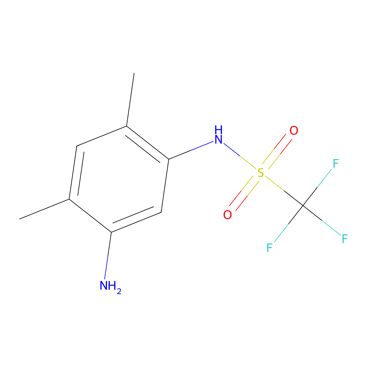 N-(5-Amino-2,4-dimethylphenyl)-1,1,1-trifluoromethanesulfonamide molecular structure, CAS 53823-46-4