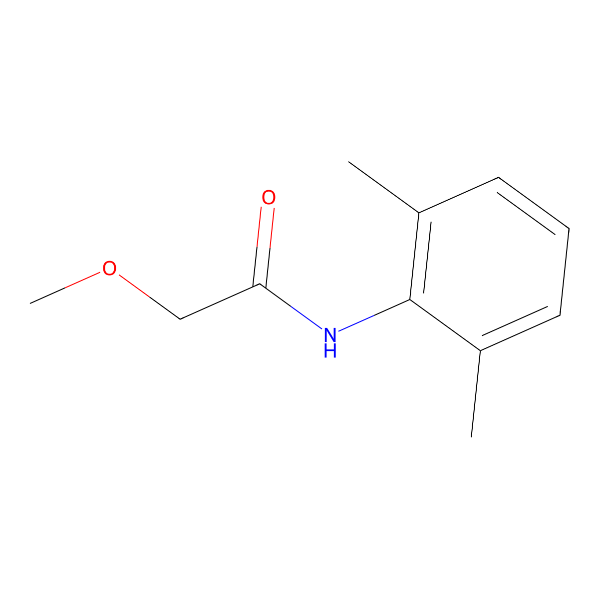 N-(2,6-dimethylphenyl)-2-methoxyacetamide molecular structure, CAS 53823-88-4
