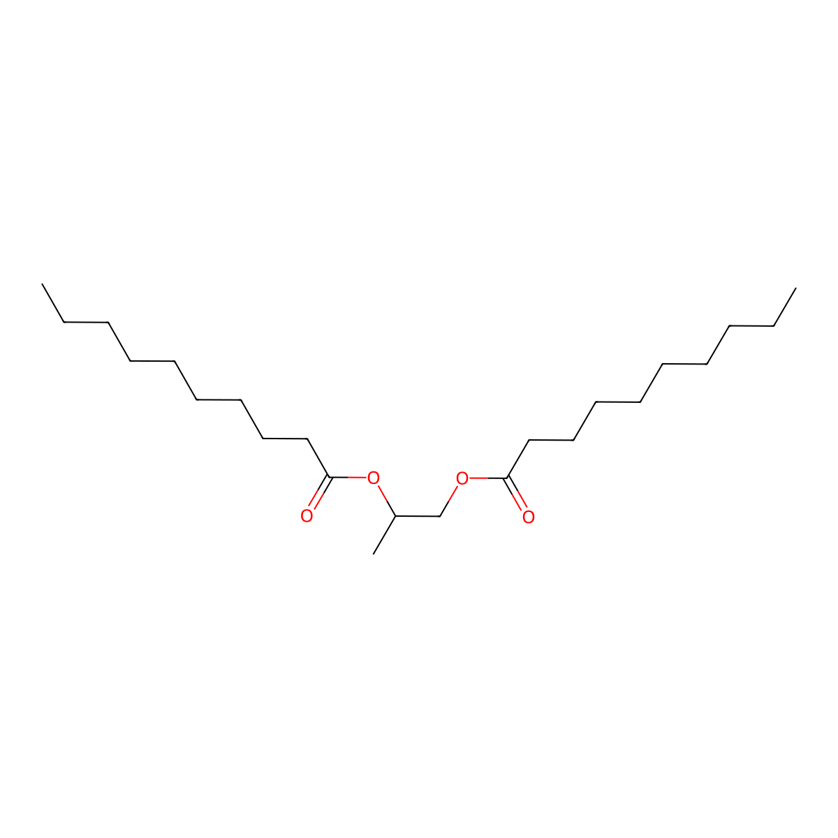 Propylene Glycol Dicaprate molecular structure, CAS 53824-77-4