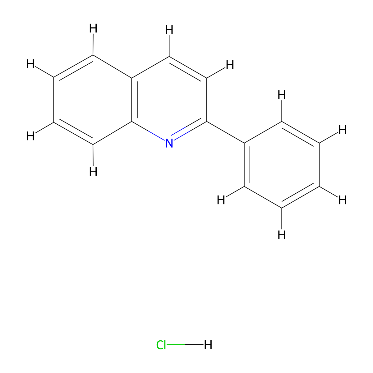 2-Phenylquinoline;hydrochloride molecular structure, CAS 53826-02-1