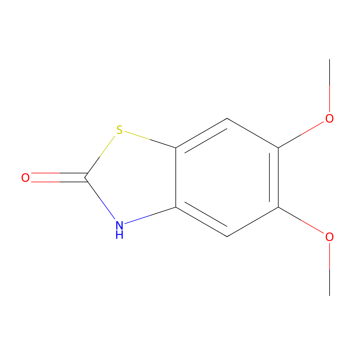 5,6-dimethoxybenzo[d]thiazol-2(3H)-one molecular structure, CAS 53827-52-4