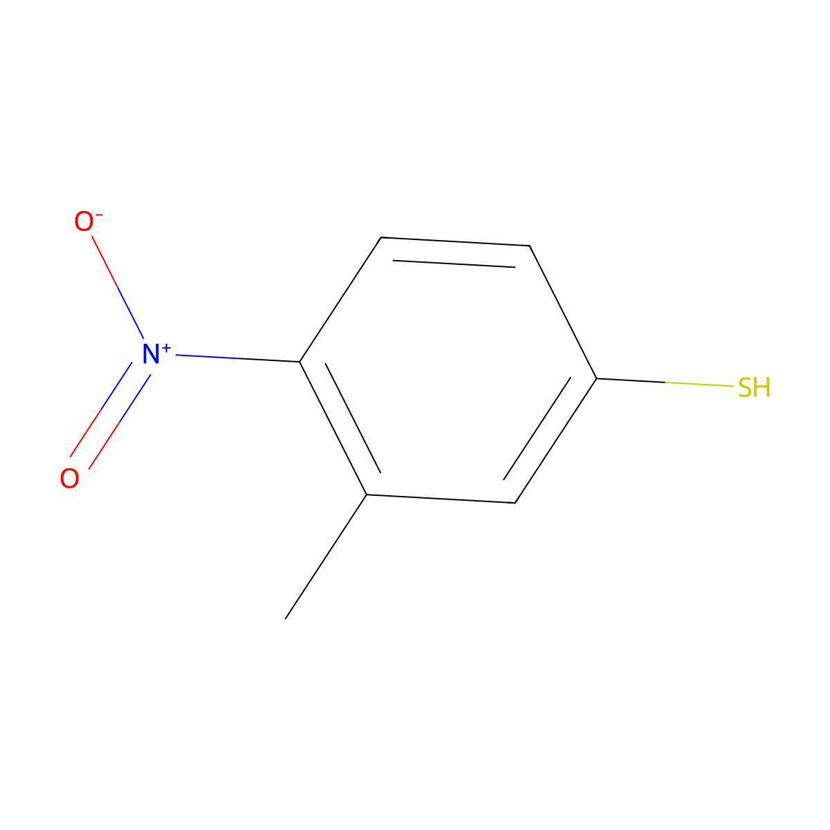 3-Methyl-4-nitrobenzenethiol molecular structure, CAS 53827-87-5