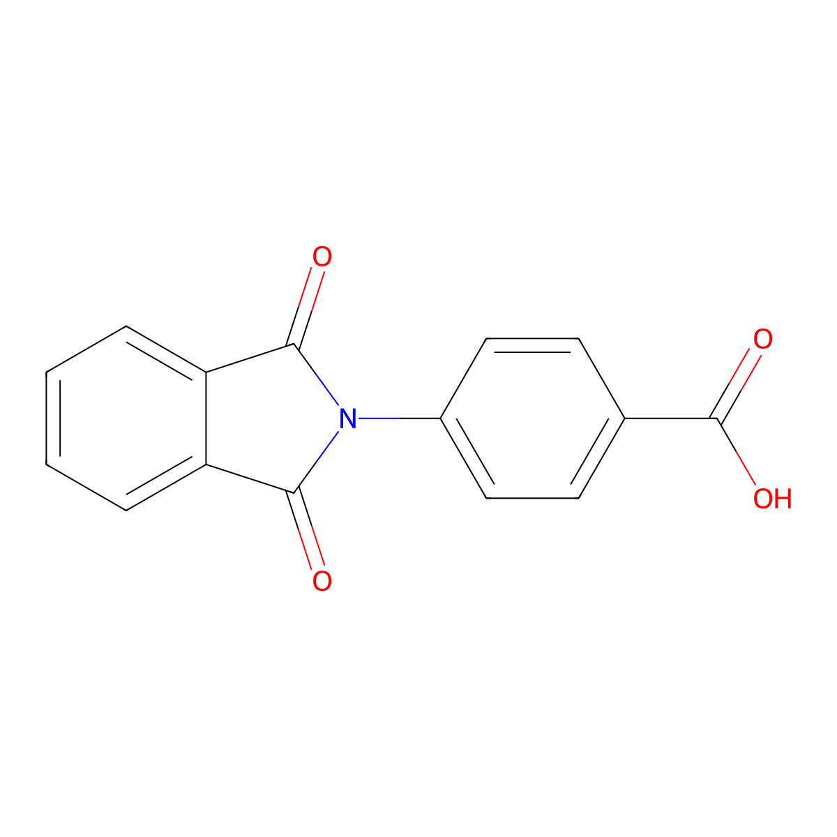 4-(1,3-dioxo-2,3-dihydro-1H-isoindol-2-yl)benzoic acid molecular structure, CAS 5383-82-4