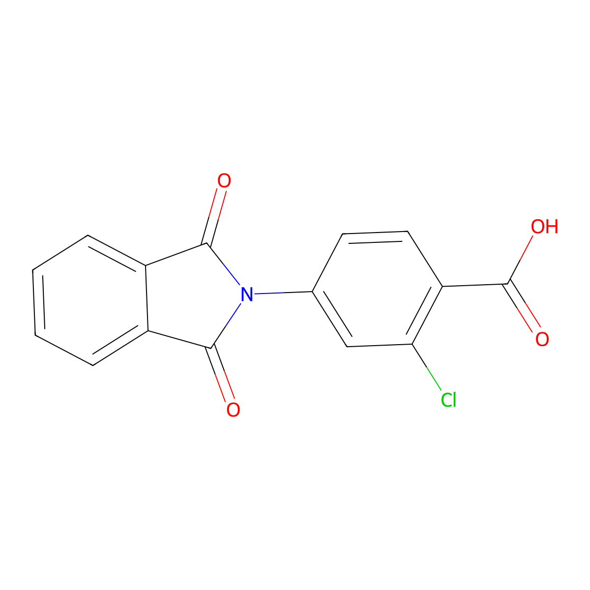 2-Chloro-4-(1,3-dioxoisoindol-2-yl)benzoic acid molecular structure, CAS 5383-87-9