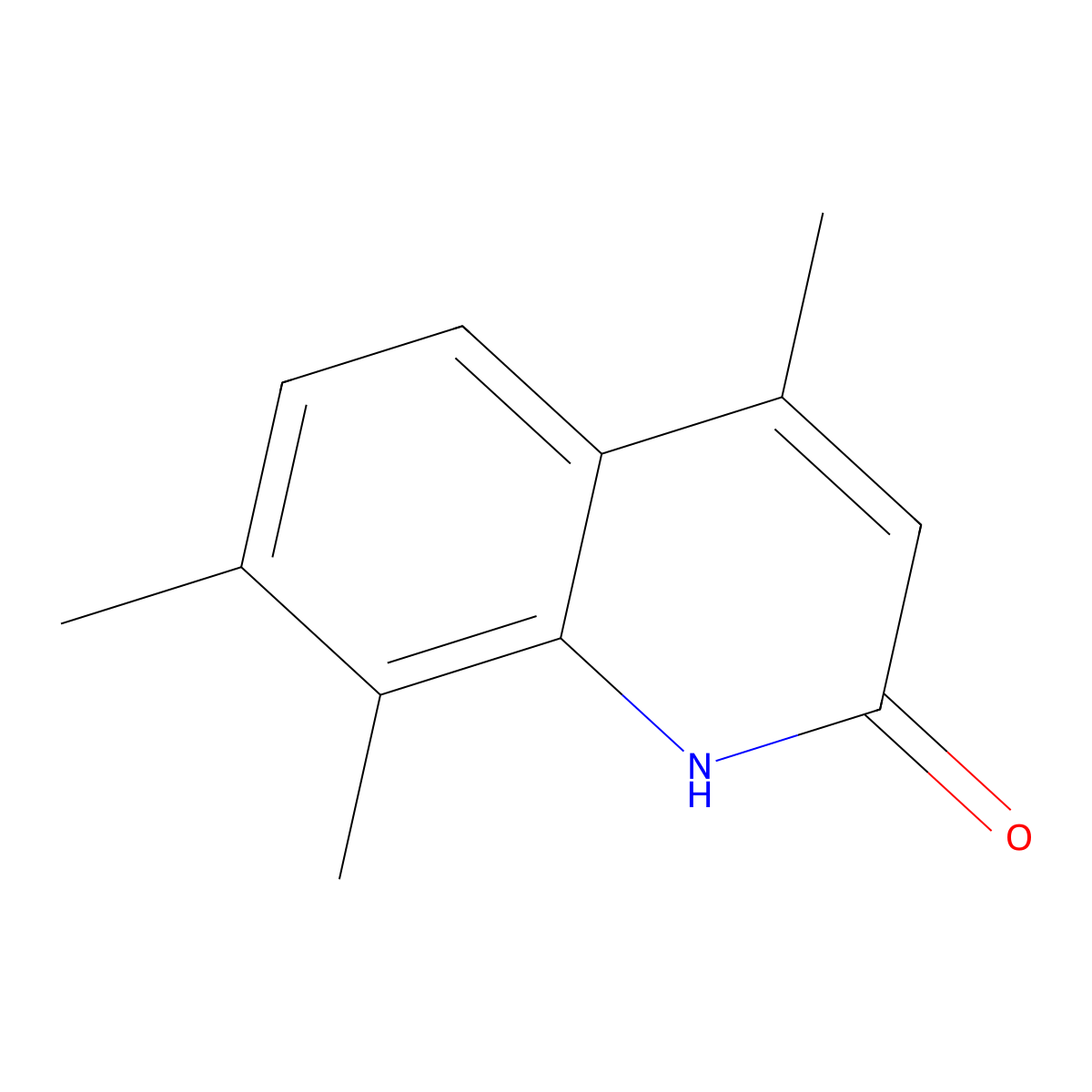2-Hydroxy-4,7,8-trimethylquinoline molecular structure, CAS 53832-21-6