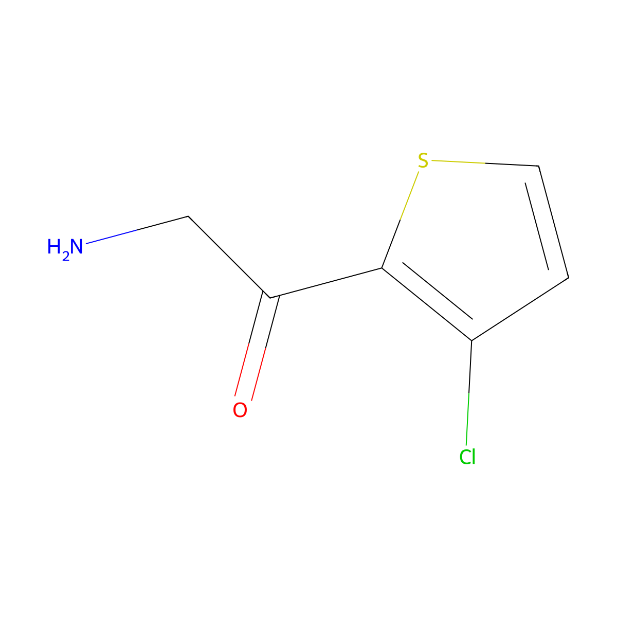 2-Amino-1-(3-chlorothiophen-2-YL)ethan-1-one molecular structure, CAS 538328-12-0
