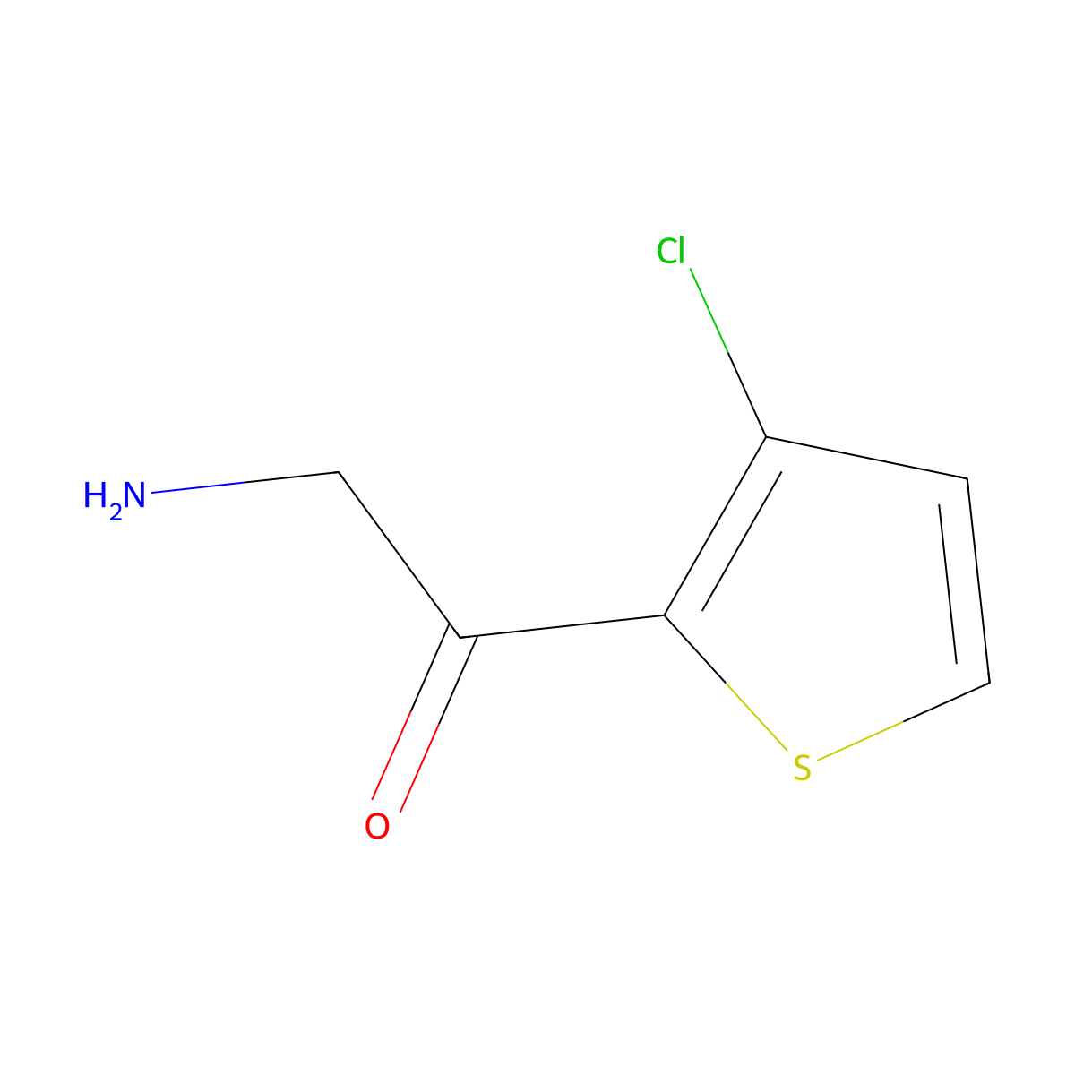 2-Amino-1-(3-chlorothiophen-2-YL)ethan-1-one molecular structure, CAS 538328-12-0