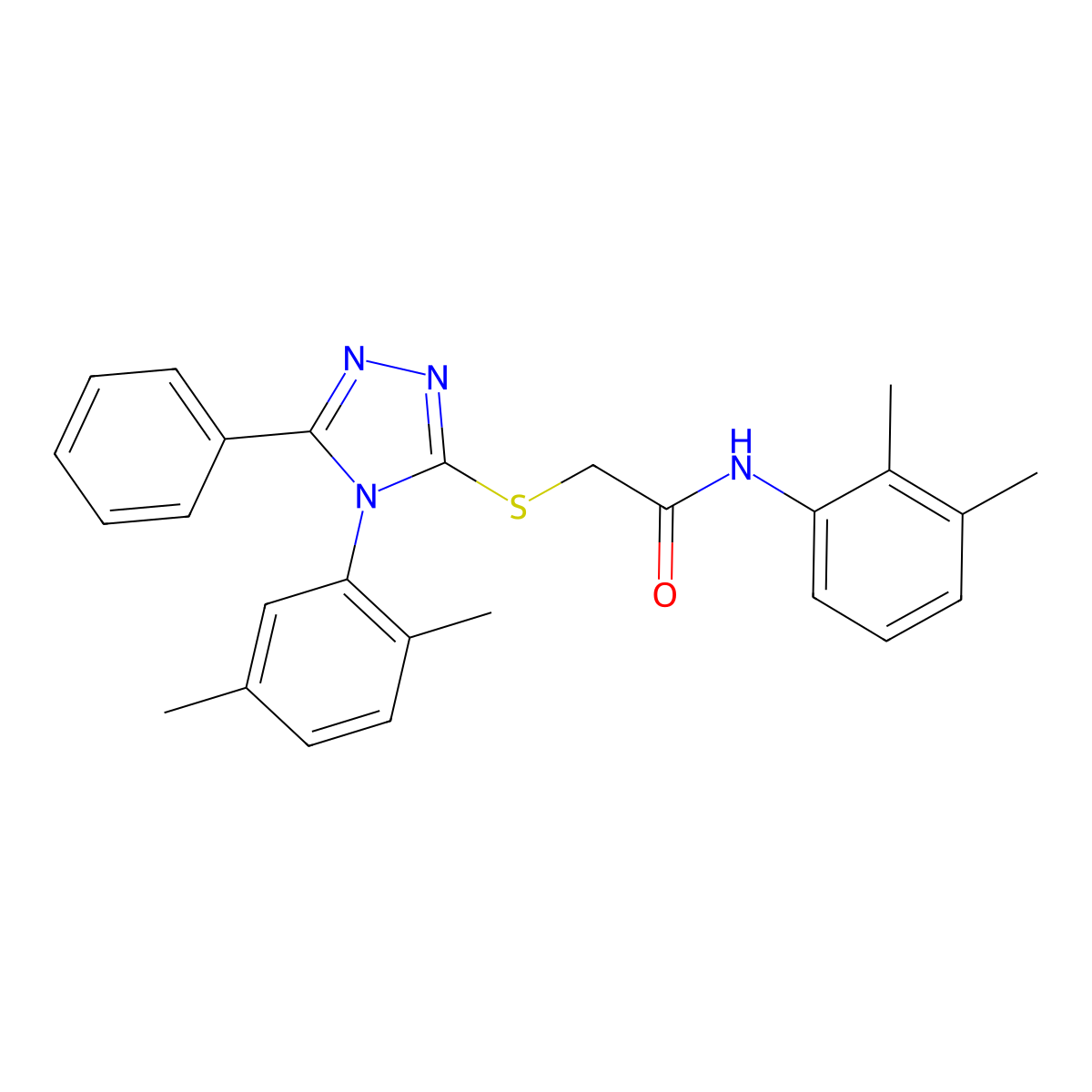 N-(2,3-Dimethylphenyl)-2-{[4-(2,5-dimethylphenyl)-5-phenyl-4H-1,2,4-triazol-3-YL]sulfanyl}acetamide molecular structure, CAS 538336-48-0