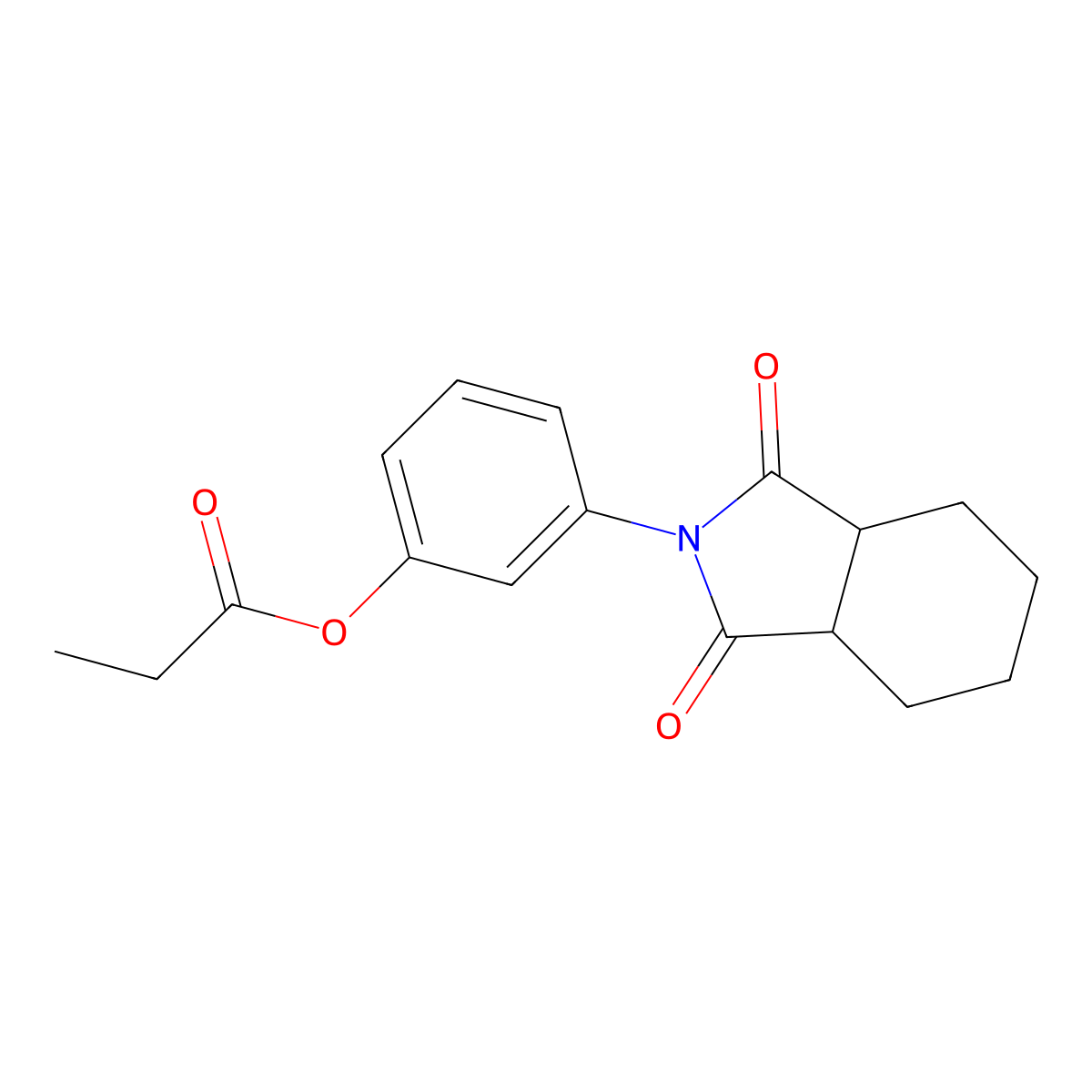3-(1,3-dioxohexahydro-1H-isoindol-2(3H)-yl)phenyl propionate molecular structure, CAS 538338-53-3