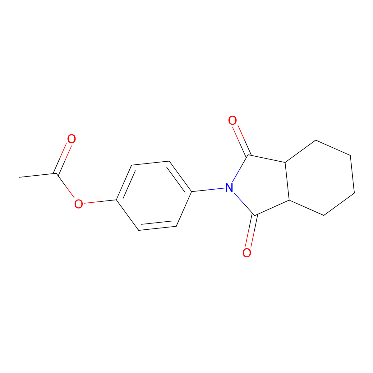 4-(1,3-dioxohexahydro-1H-isoindol-2(3H)-yl)phenyl acetate molecular structure, CAS 538338-54-4