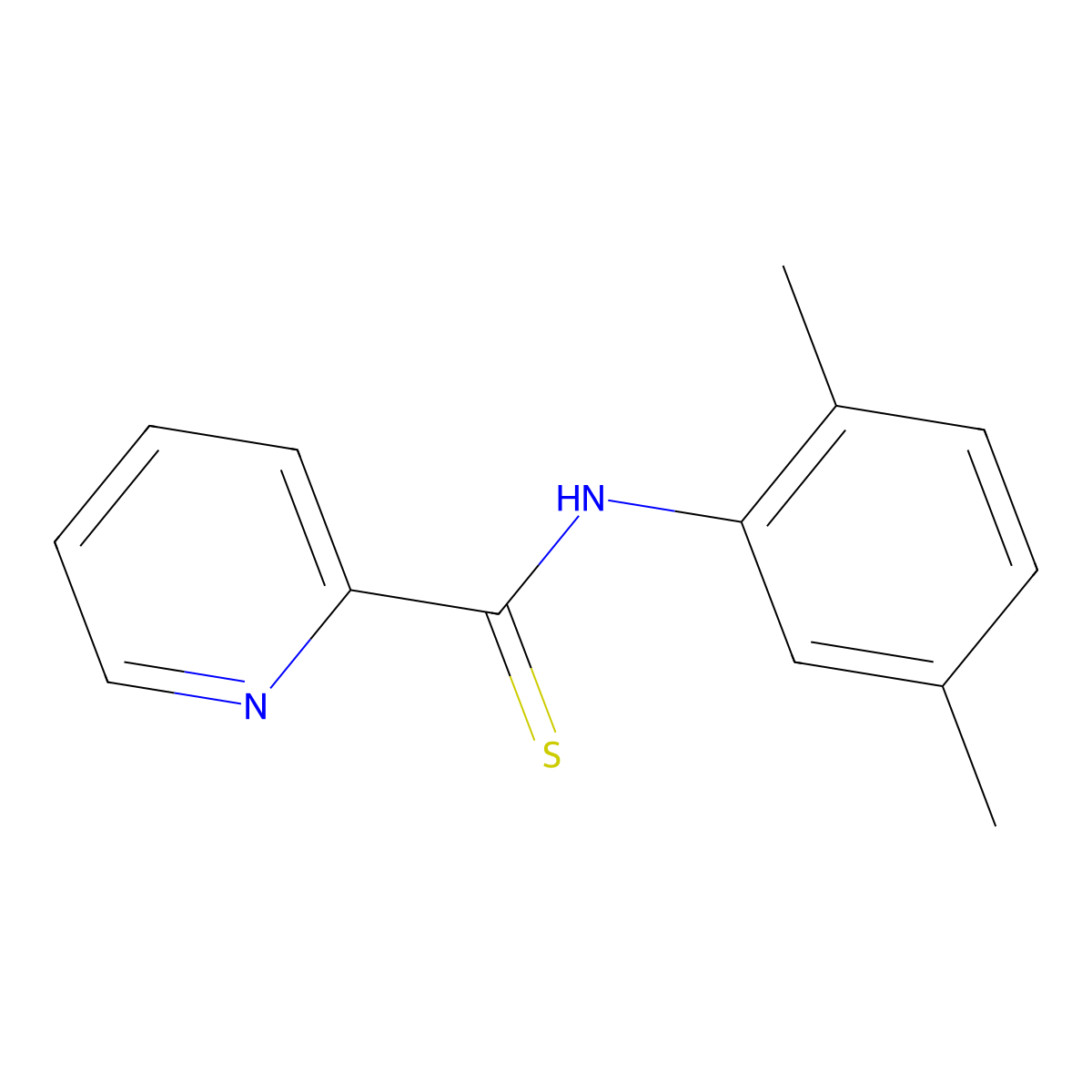 N-(2,5-dimethylphenyl)pyridine-2-carbothioamide molecular structure, CAS 538338-62-4