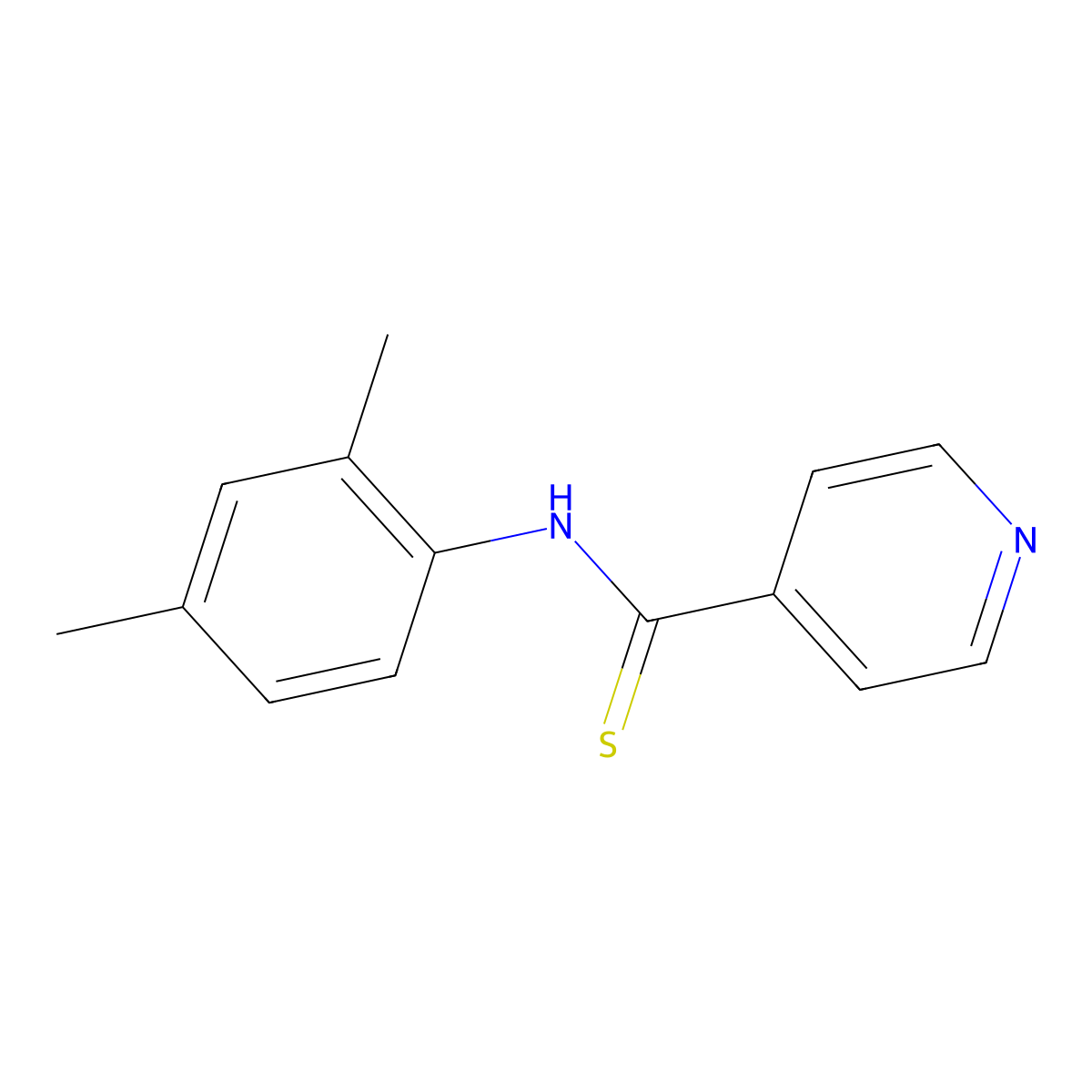 N-(2,4-dimethylphenyl)pyridine-4-carbothioamide molecular structure, CAS 538338-63-5