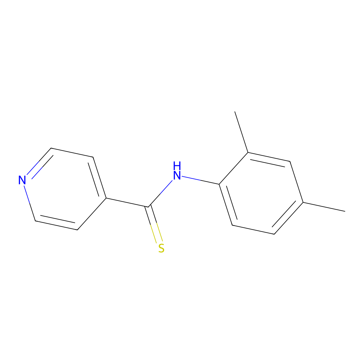 N-(2,4-dimethylphenyl)pyridine-4-carbothioamide molecular structure, CAS 538338-63-5