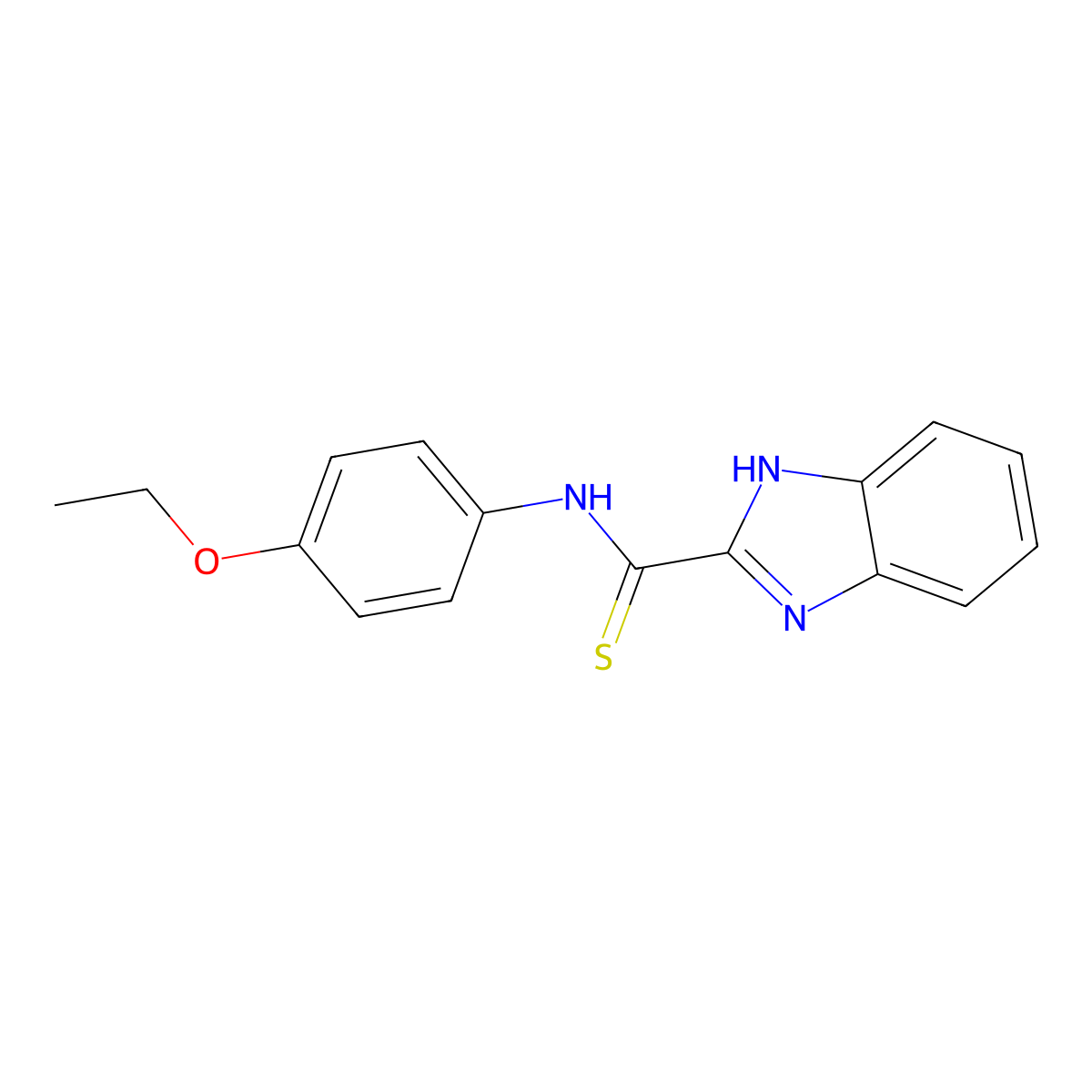 N-(4-ethoxyphenyl)-1H-benzo[d]imidazole-2-carbothioamide molecular structure, CAS 538338-64-6