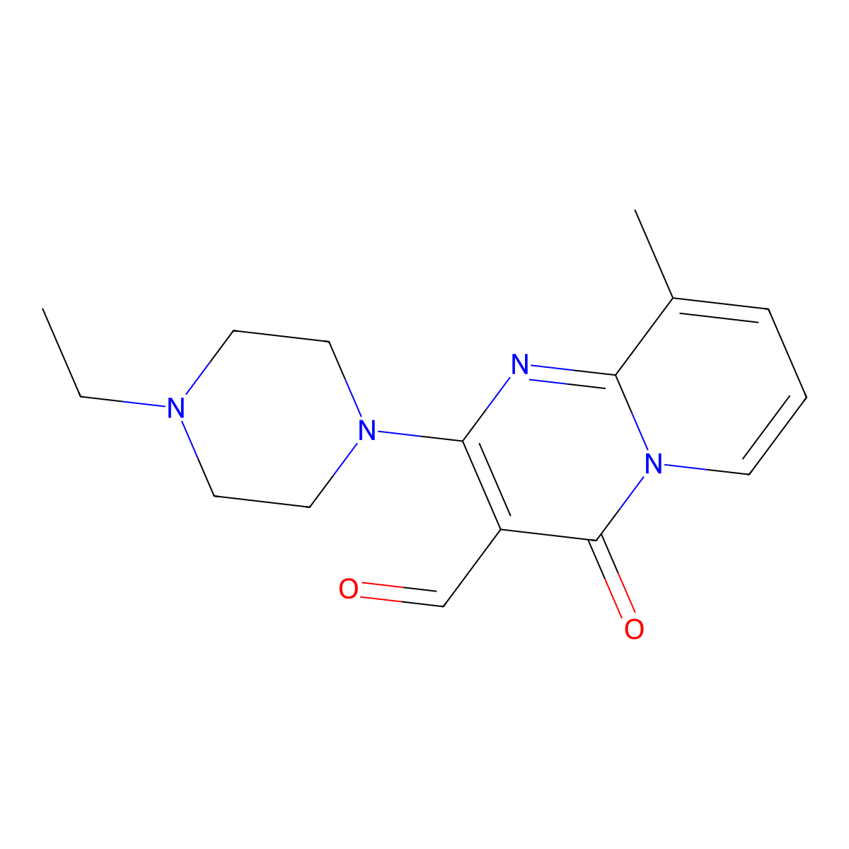 2-(4-ethylpiperazin-1-yl)-9-methyl-4-oxo-4H-pyrido[1,2-a]pyrimidine-3-carbaldehyde molecular structure, CAS 538339-61-6