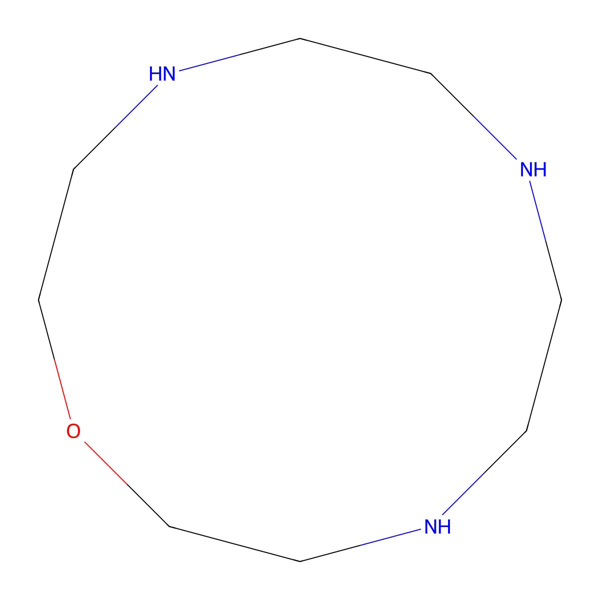 1-Oxa-4,7,10-triazacyclododecane molecular structure, CAS 53835-21-5