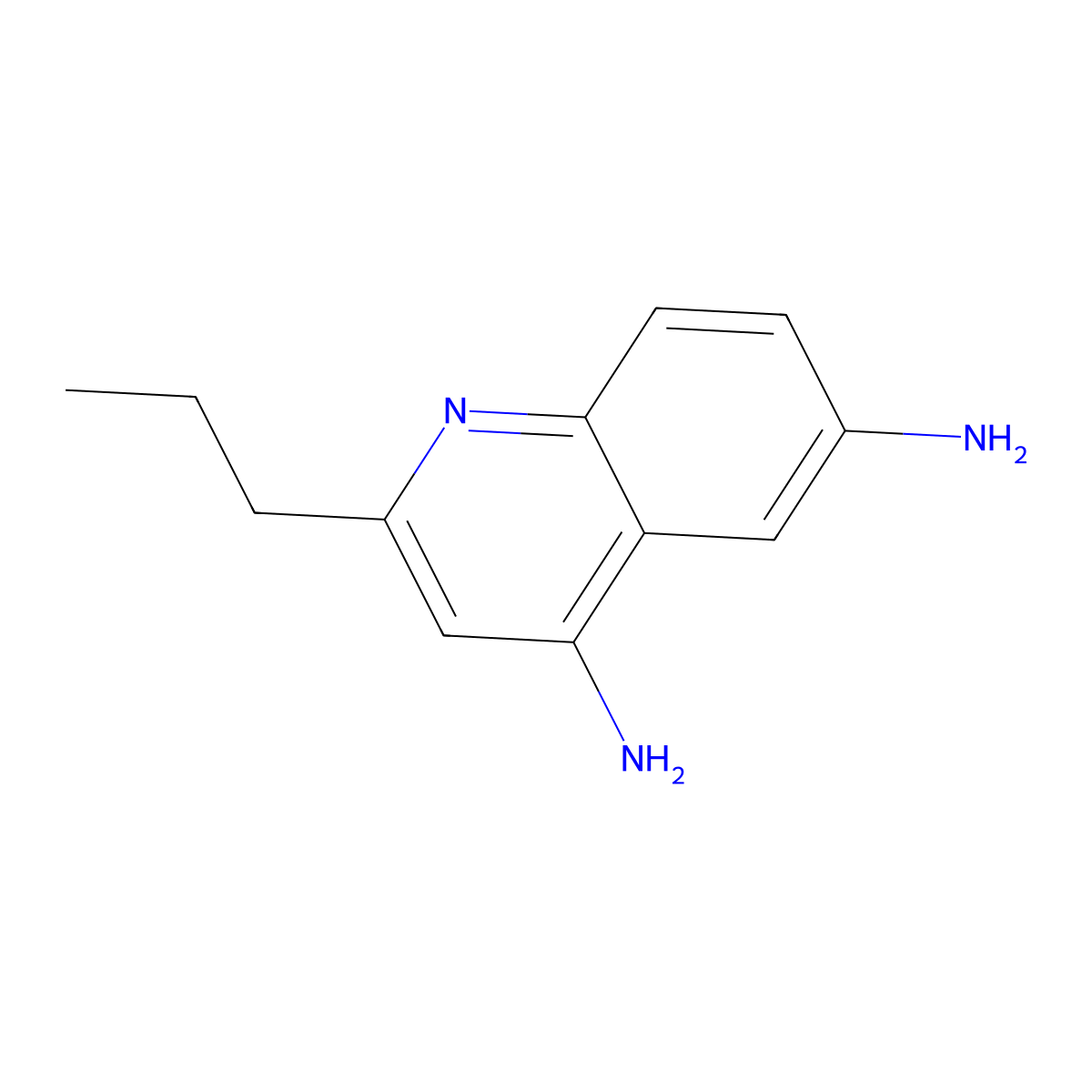 2-Propylquinoline-4,6-diamine molecular structure, CAS 538360-53-1