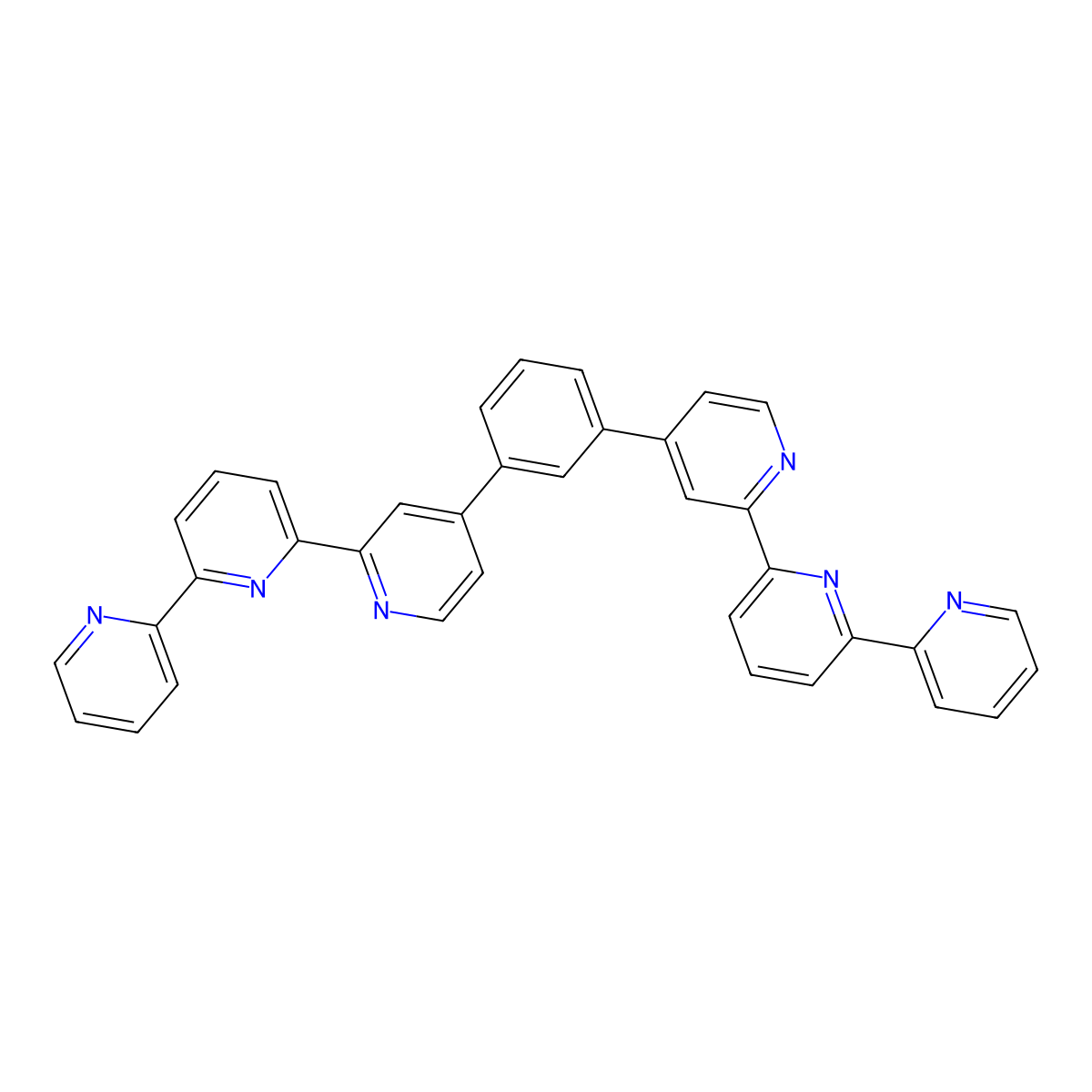 1,3-Di([2,2':6',2''-terpyridin]-4-yl)benzene molecular structure, CAS 538360-77-9