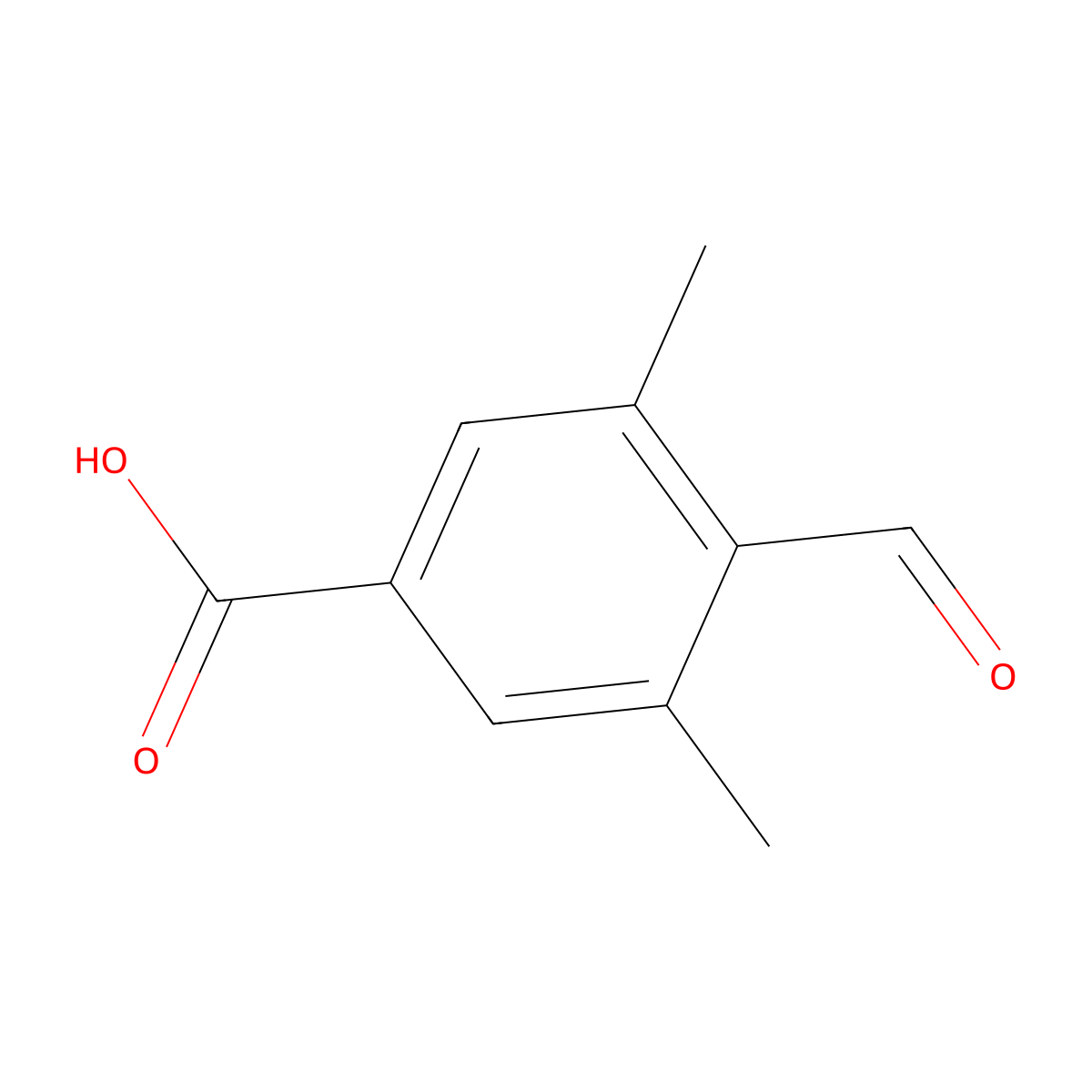 4-Formyl-3,5-dimethylbenzoic acid molecular structure, CAS 538367-60-1