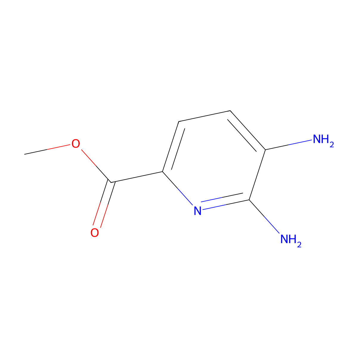 Methyl 5,6-diamino-2-pyridinecarboxylate molecular structure, CAS 538372-33-7