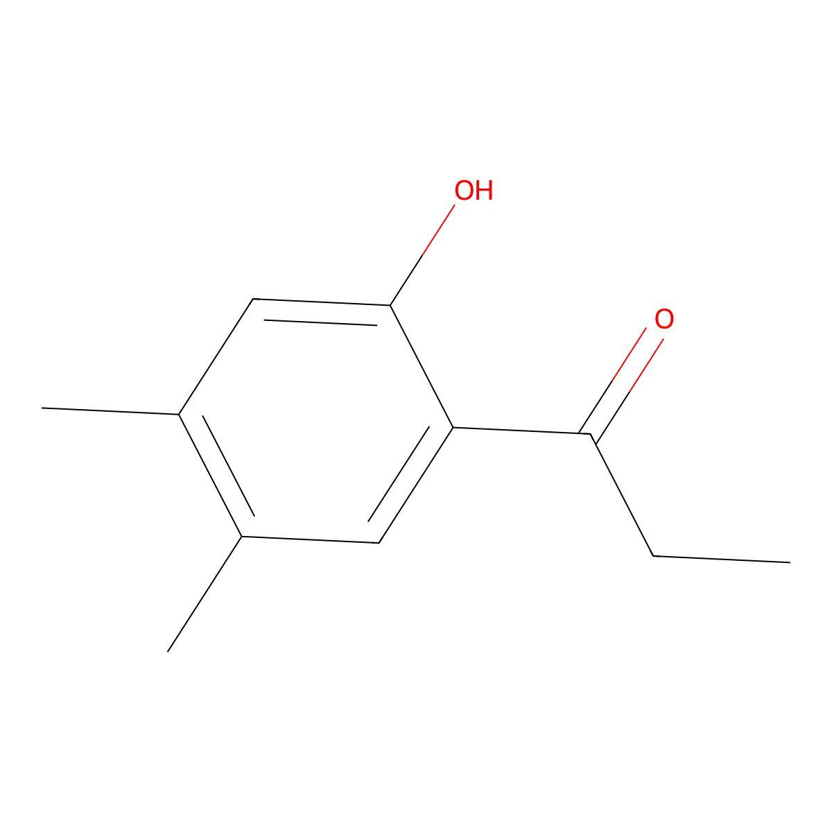 1-(2-Hydroxy-4,5-dimethylphenyl)-1-propanone molecular structure, CAS 5384-13-4