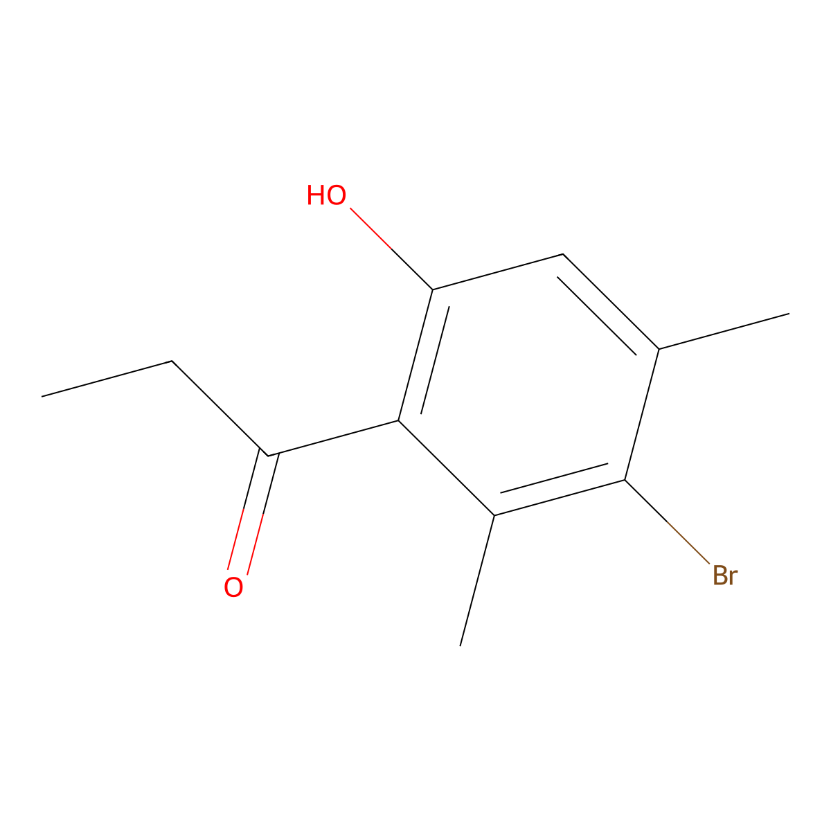 1-(3-Bromo-6-hydroxy-2,4-dimethylphenyl)propan-1-one molecular structure, CAS 5384-19-0
