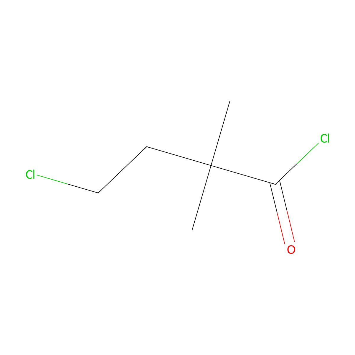 4-Chloro-2,2-dimethylbutanoyl chloride molecular structure, CAS 53840-39-4