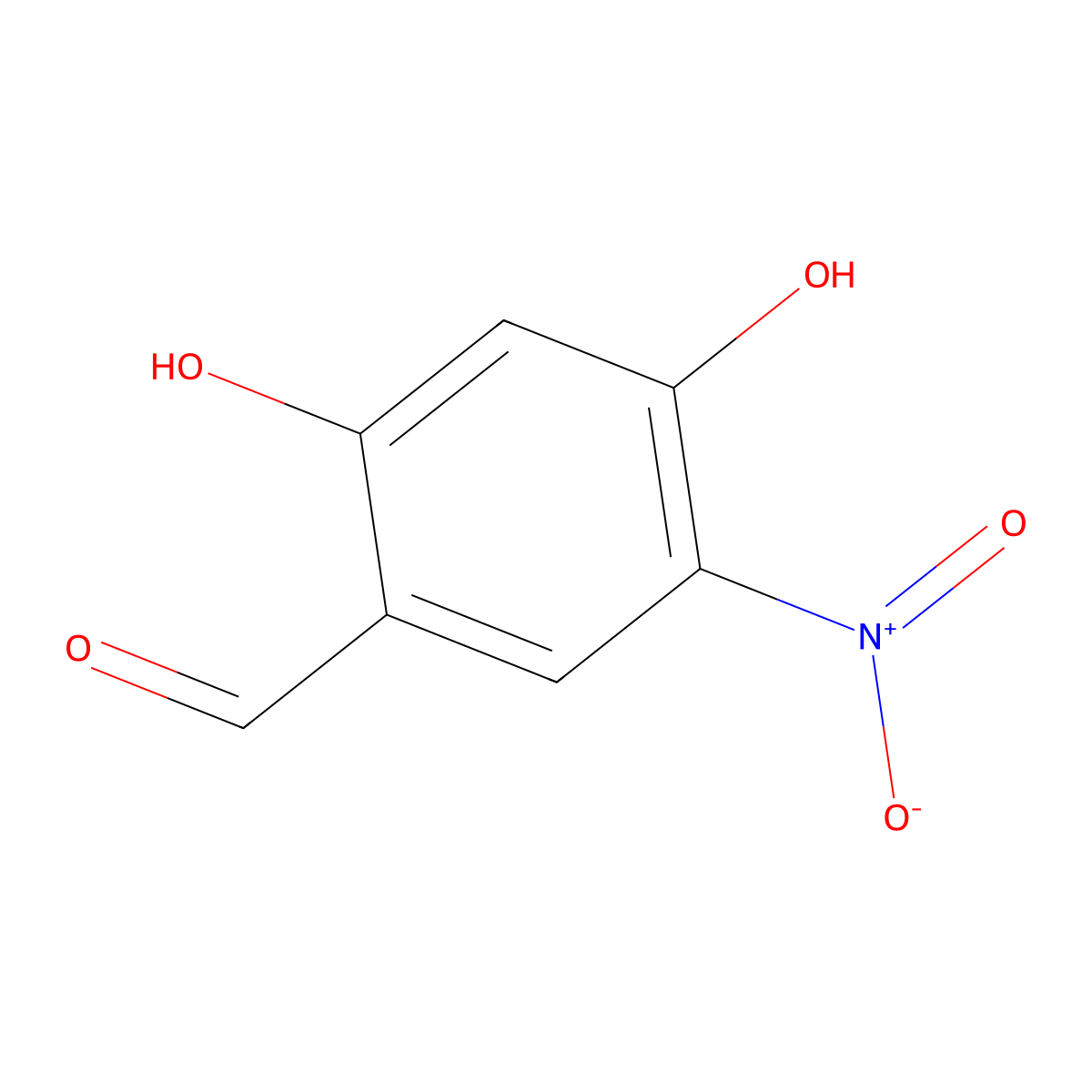 2,4-Dihydroxy-5-nitrobenzaldehyde molecular structure, CAS 53844-98-7