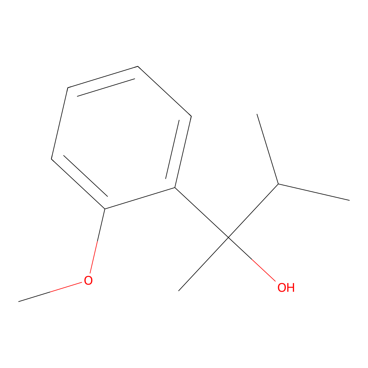 2-Methoxy-alpha-methyl-alpha-(1-methylethyl)benzenemethanol molecular structure, CAS 53847-38-4