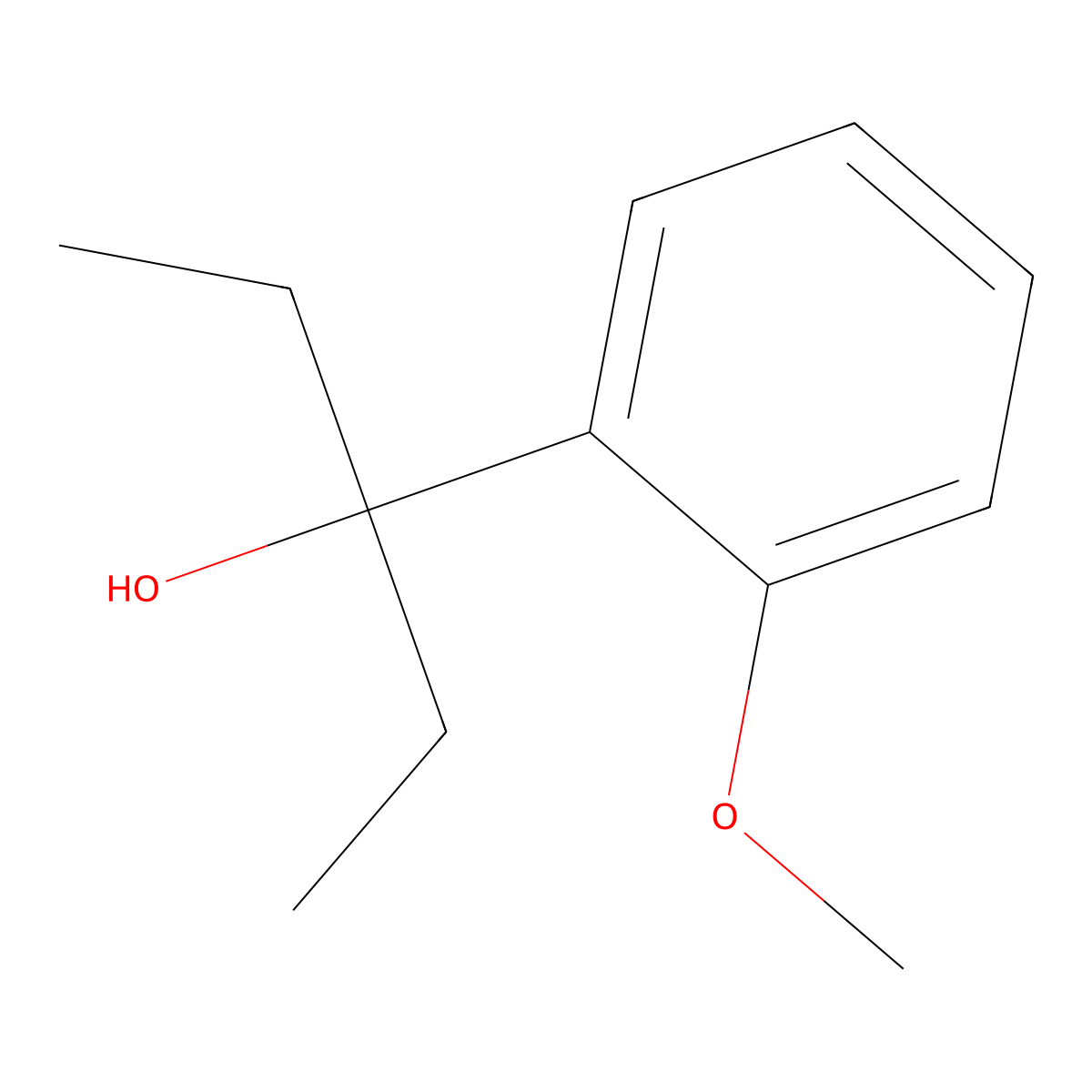 3-(2-Methoxyphenyl)-3-pentanol molecular structure, CAS 53847-40-8