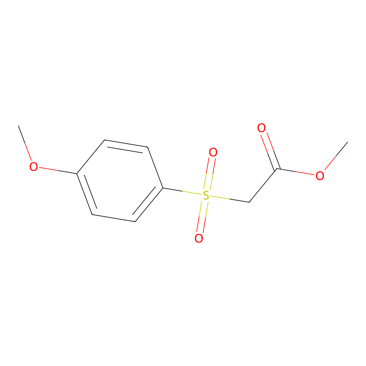 Methyl [(4-methoxyphenyl)sulfonyl]acetate molecular structure, CAS 53848-52-5