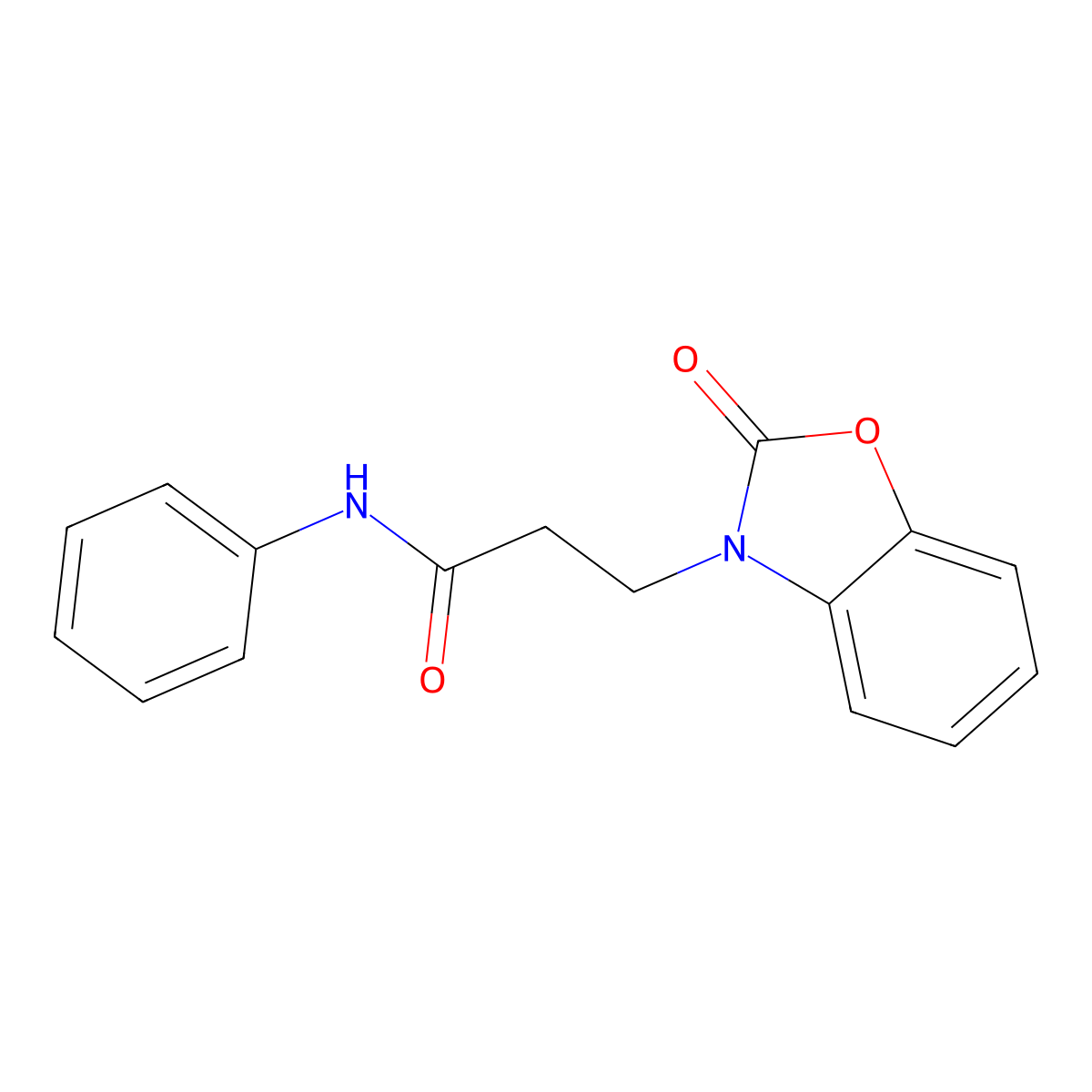 3-(2-oxo-1,3-benzoxazol-3-yl)-N-phenylpropanamide molecular structure, CAS 53854-83-4