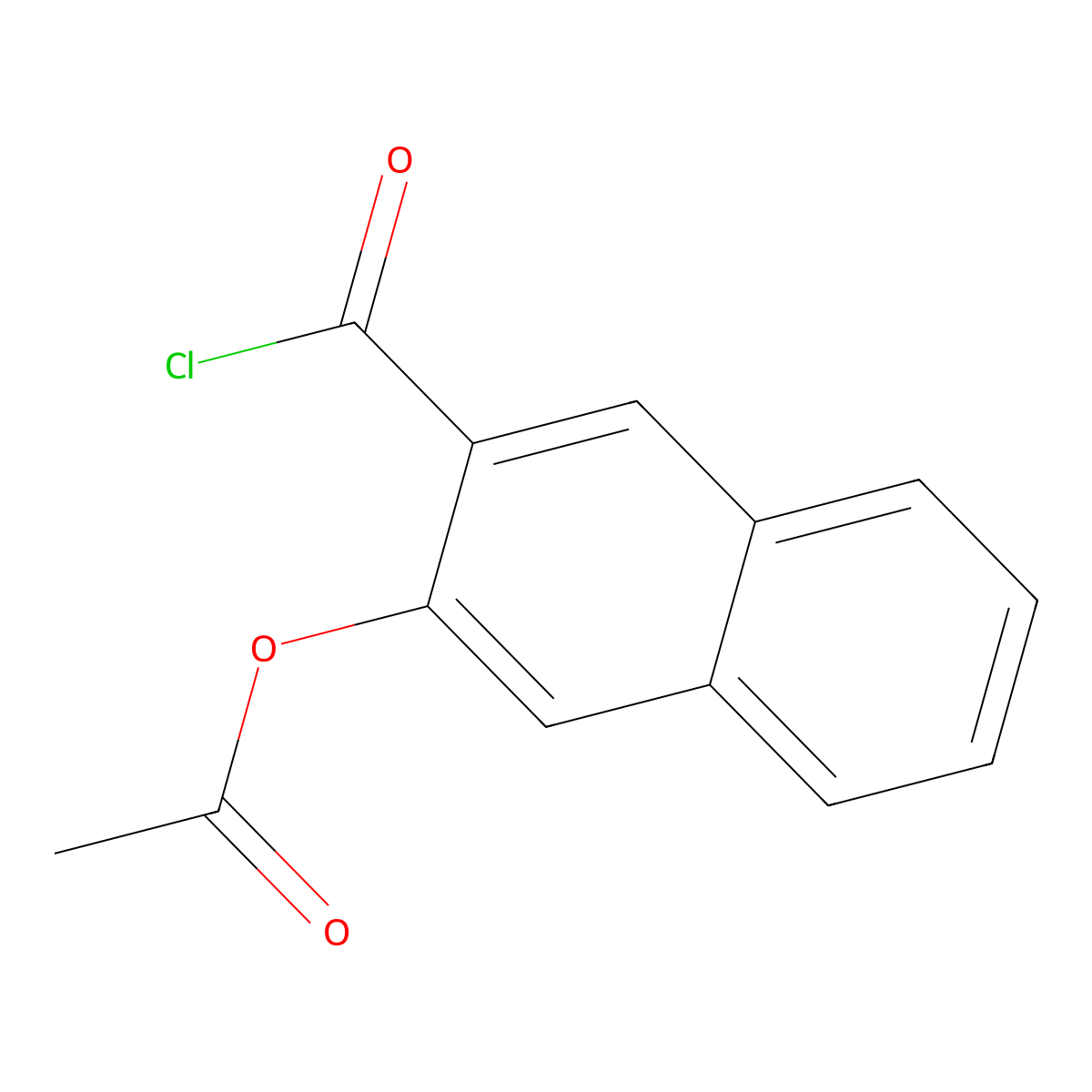 2-Naphthalenecarbonyl chloride, 3-(acetyloxy)- molecular structure, CAS 53855-64-4