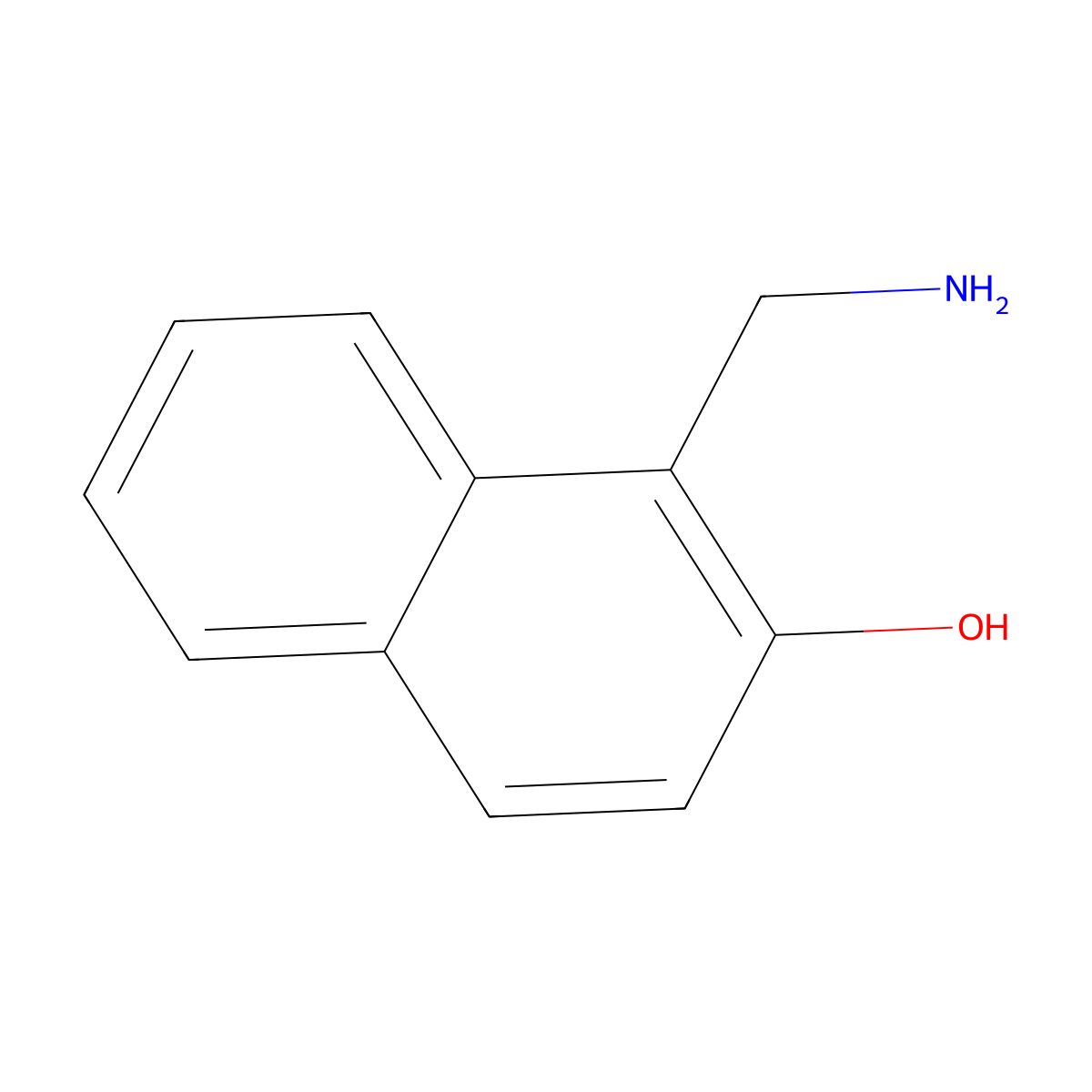 1-(Aminomethyl)naphthalen-2-ol molecular structure, CAS 5386-23-2