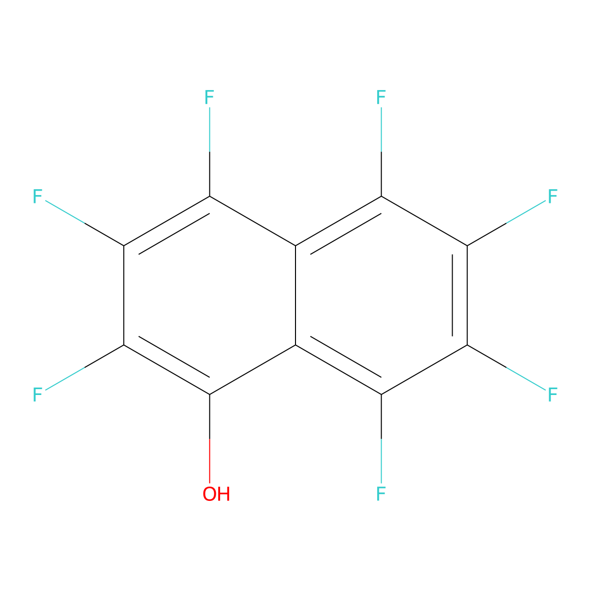 2,3,4,5,6,7,8-Heptafluoronaphthalen-1-ol molecular structure, CAS 5386-30-1