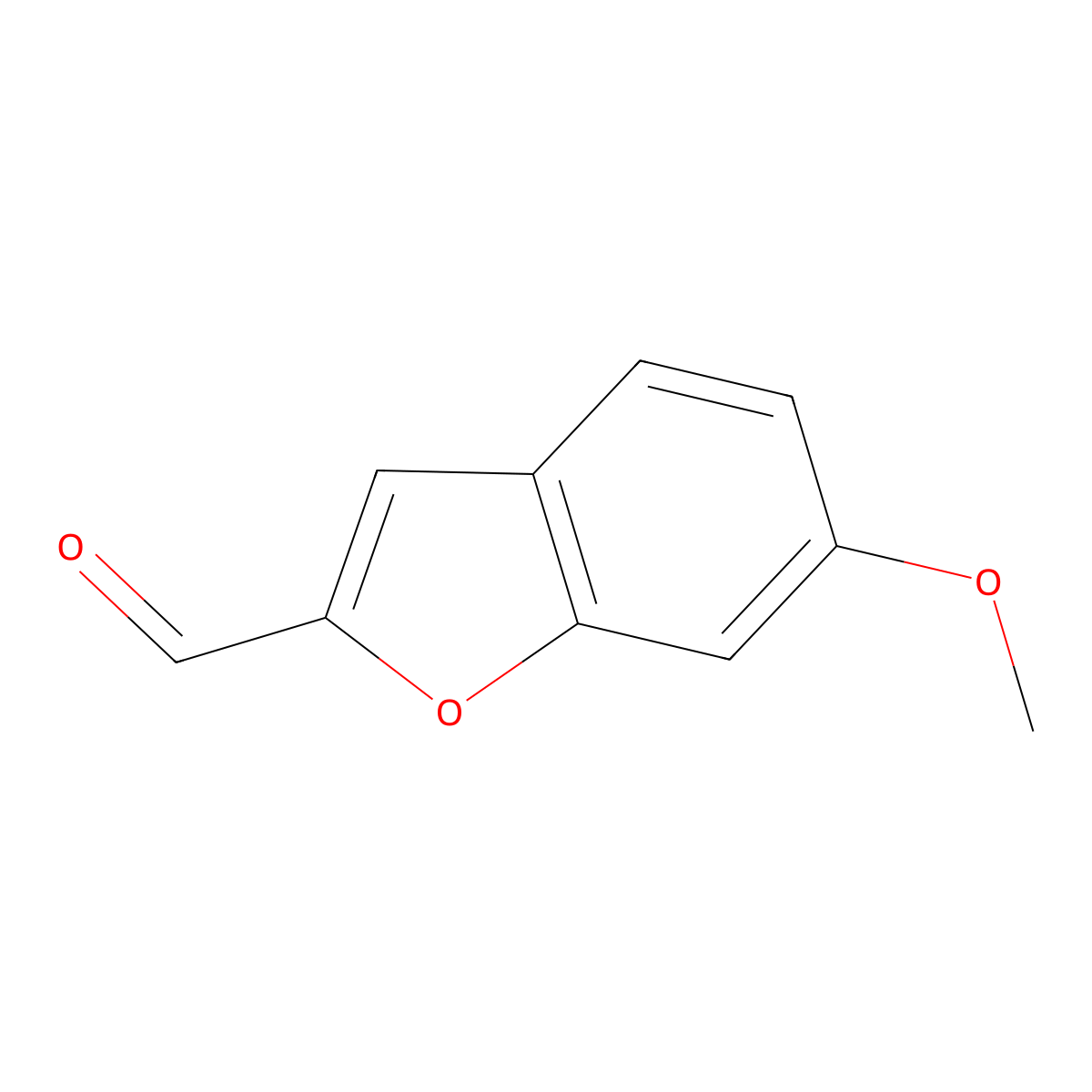 2-Benzofurancarboxaldehyde, 6-methoxy- molecular structure, CAS 53860-74-5