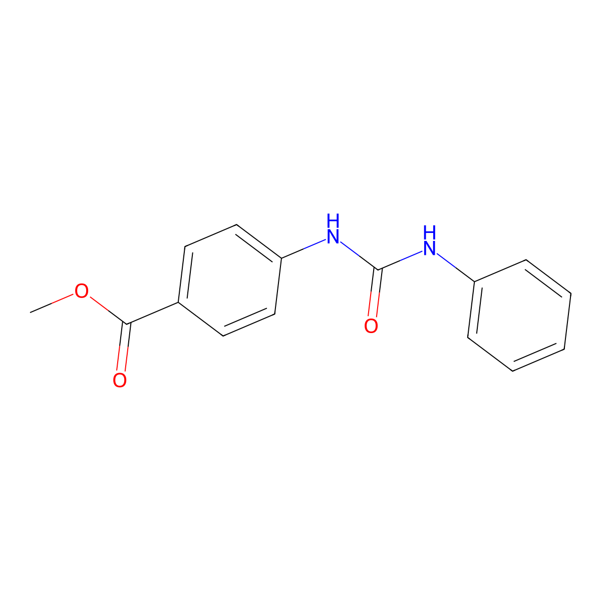 Methyl 4-[(phenylcarbamoyl)amino]benzoate molecular structure, CAS 53865-58-0