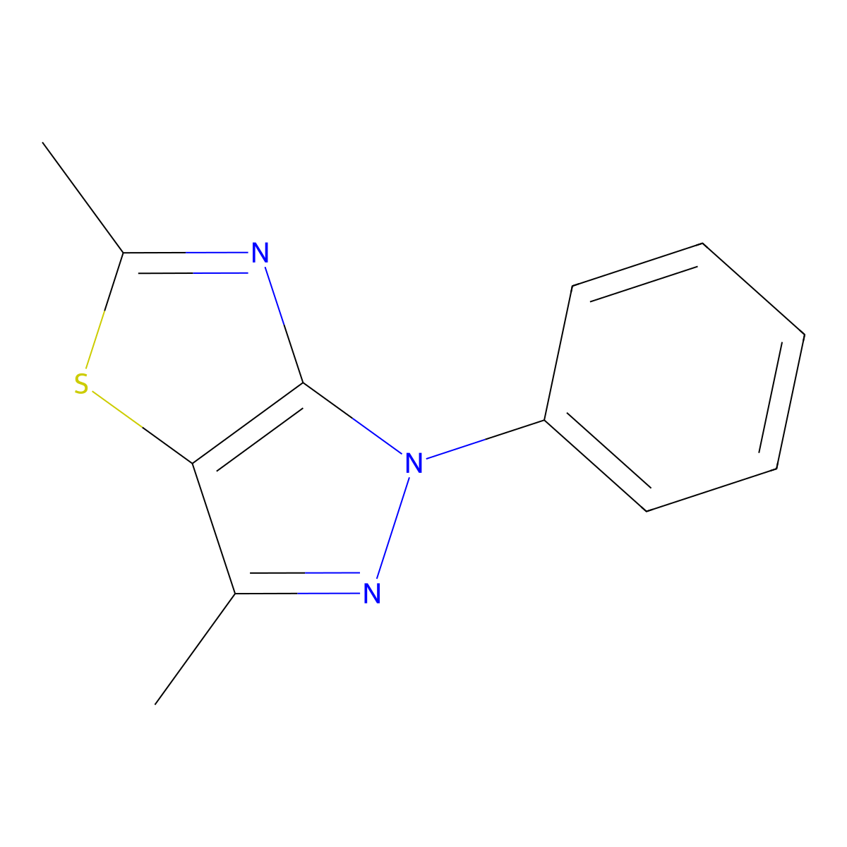 3,5-Dimethyl-1-phenyl-1H-pyrazolo[3,4-d]thiazole molecular structure, CAS 53865-72-8
