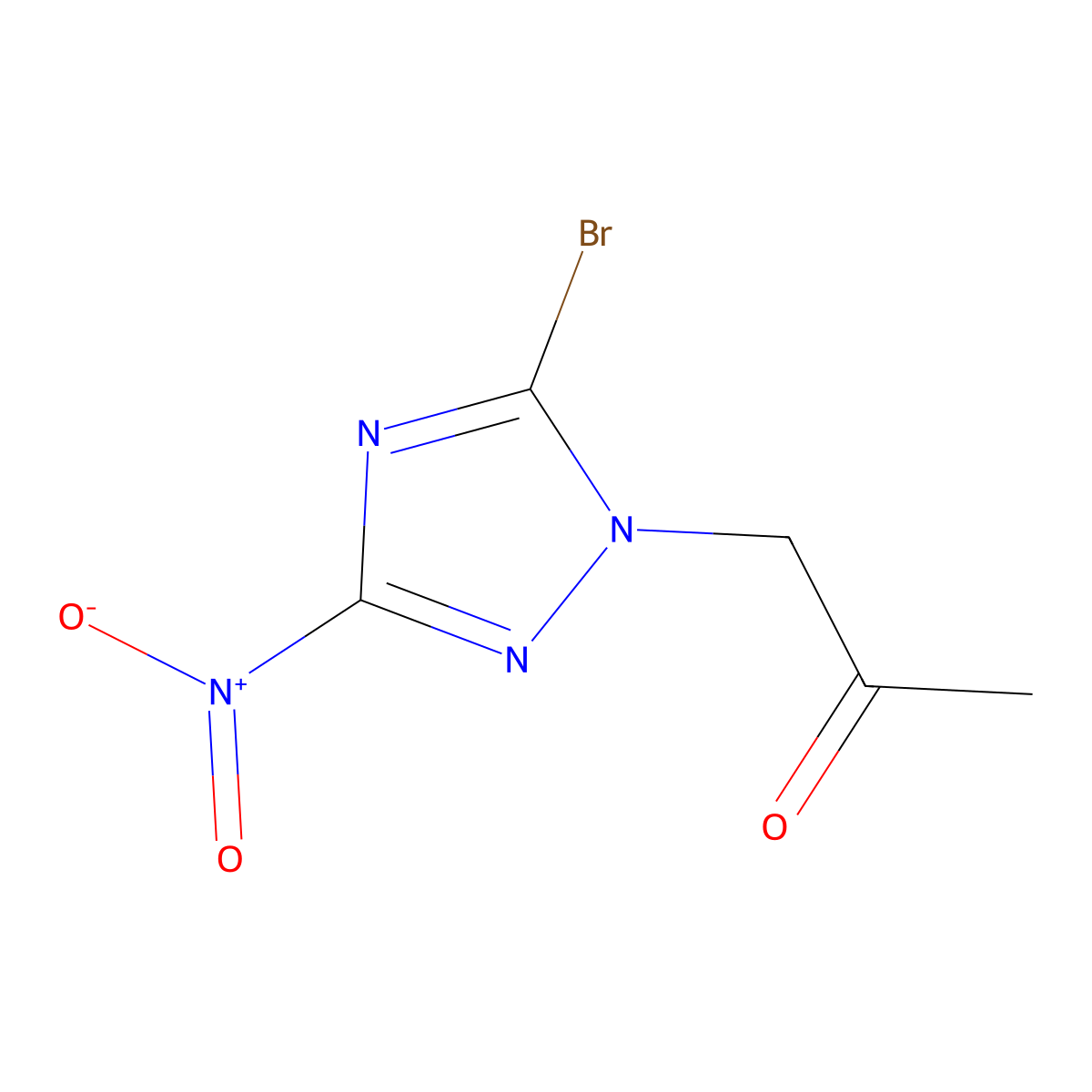 1-(5-bromo-3-nitro-1H-1,2,4-triazol-1-yl)propan-2-one molecular structure, CAS 53866-15-2
