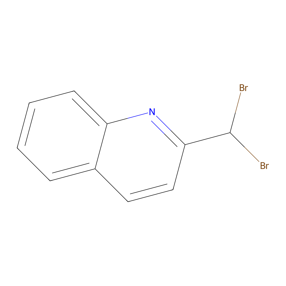 2-(Dibromomethyl)quinoline molecular structure, CAS 53867-81-5