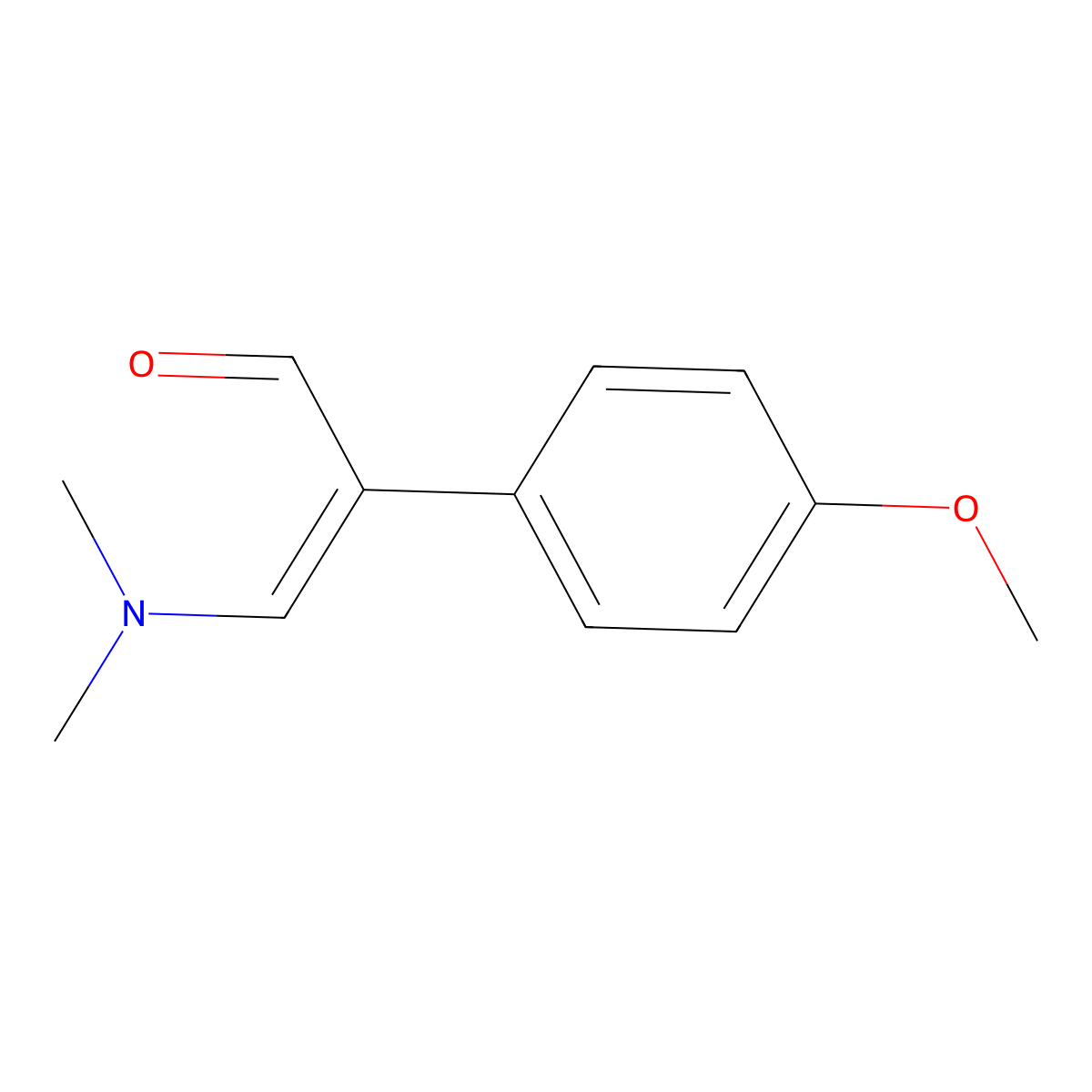 3-(Dimethylamino)-2-(4-methoxyphenyl)acrolein molecular structure, CAS 53868-28-3