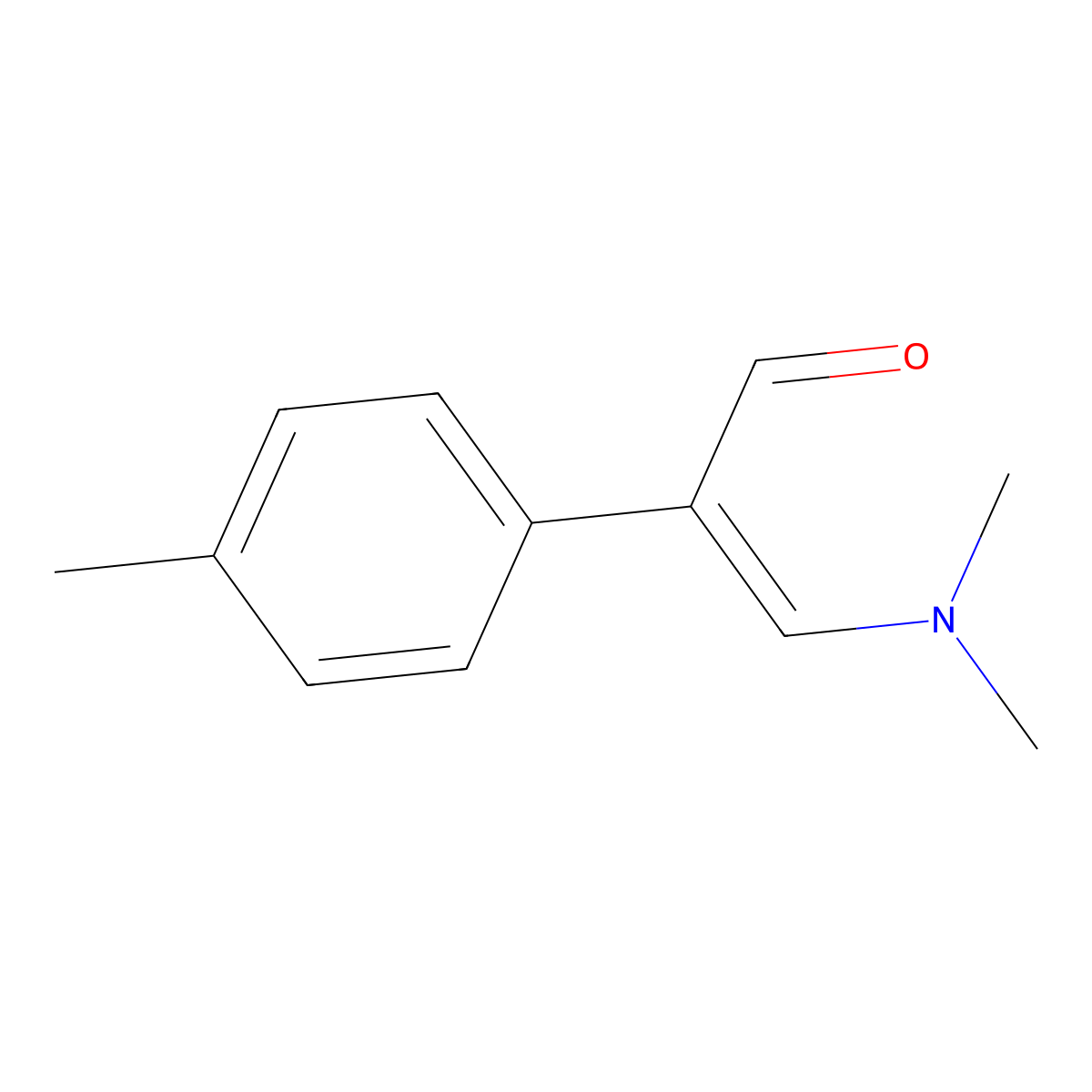 3-(Dimethylamino)-2-(p-tolyl)acrylaldehyde molecular structure, CAS 53868-38-5