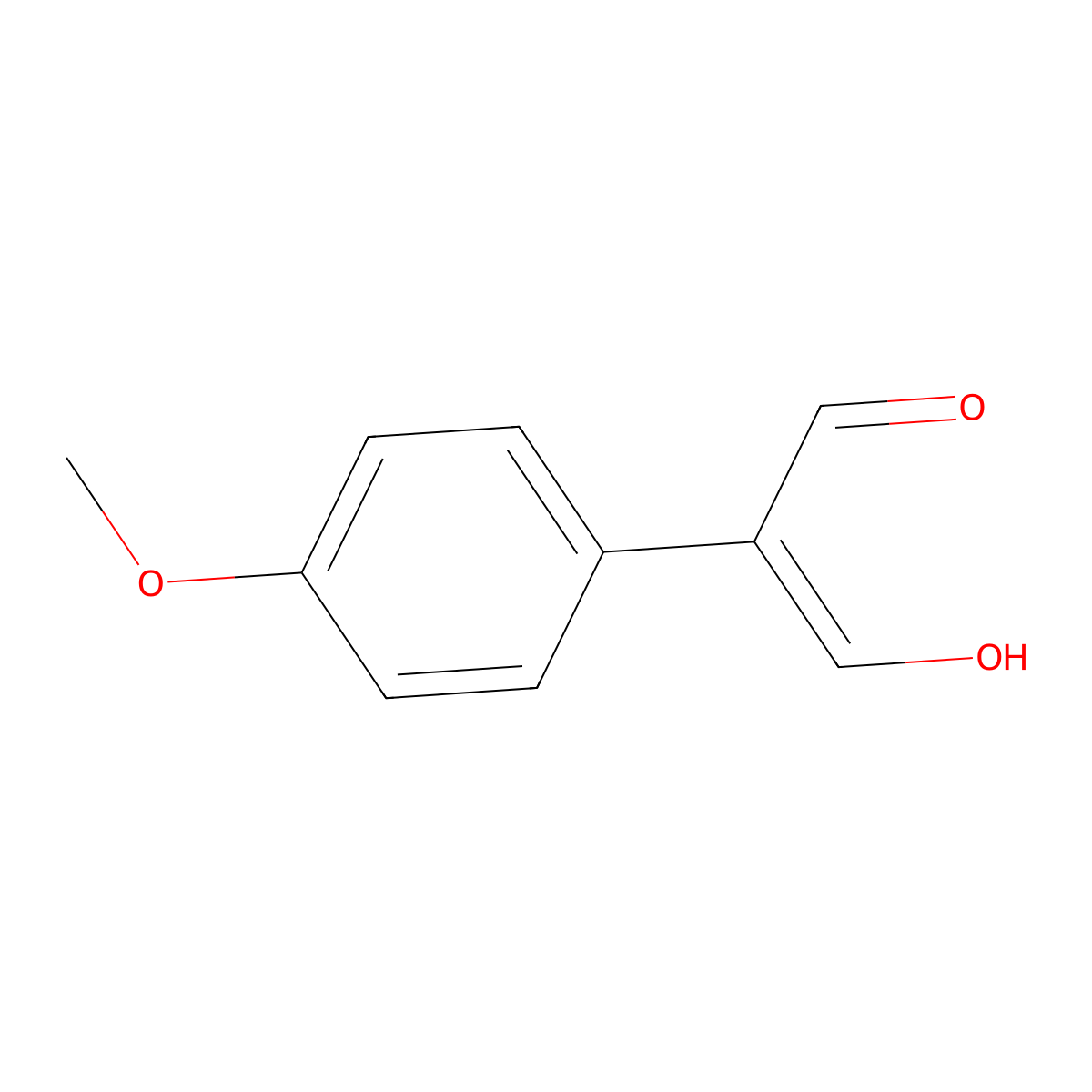 3-Hydroxy-2-(4-methoxyphenyl)prop-2-enal molecular structure, CAS 53868-40-9