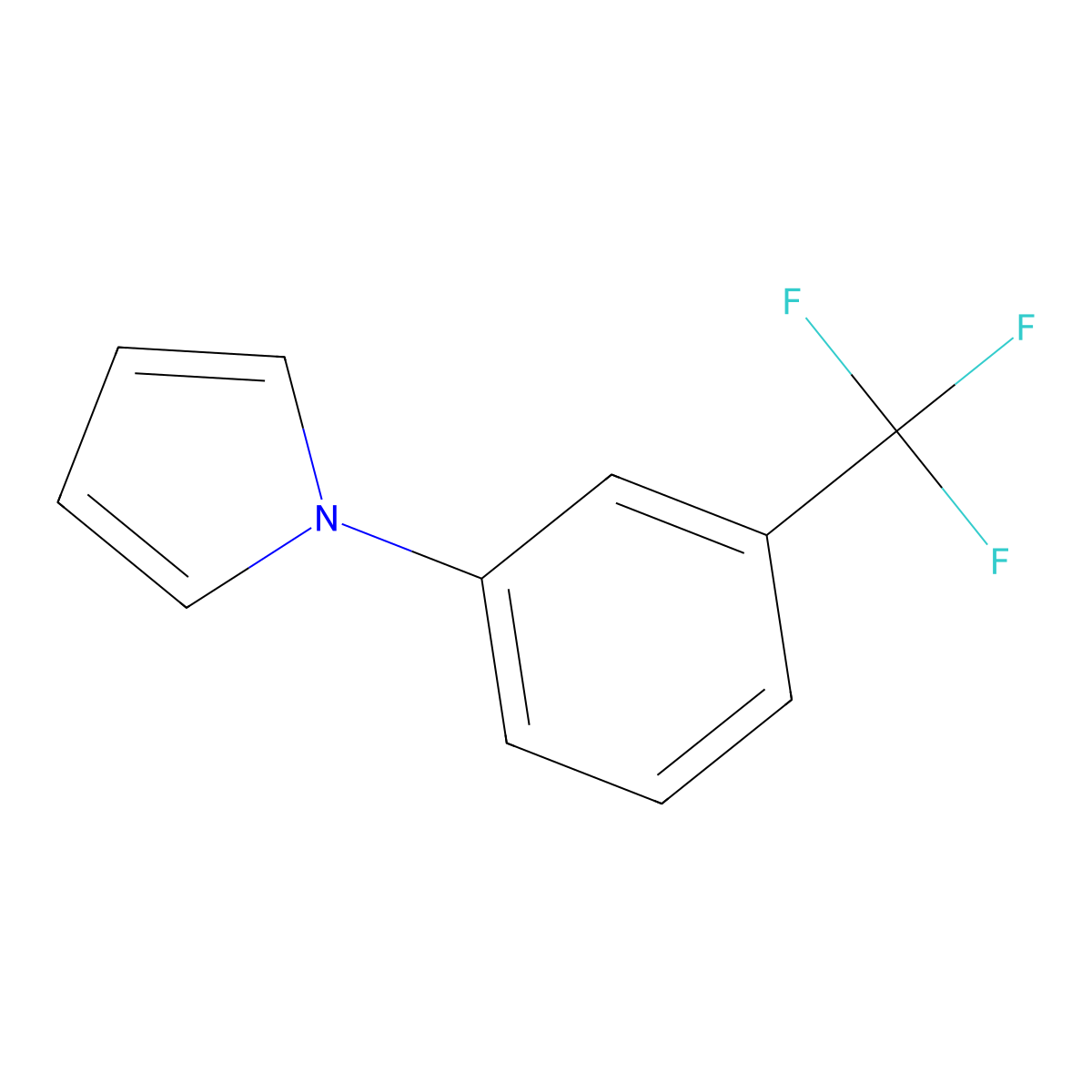 Pyrrole, 1-(alpha,alpha,alpha-trifluoro-m-tolyl)- molecular structure, CAS 53871-26-4