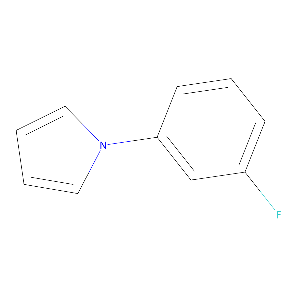 1-(3-Fluorophenyl)pyrrole molecular structure, CAS 53871-27-5