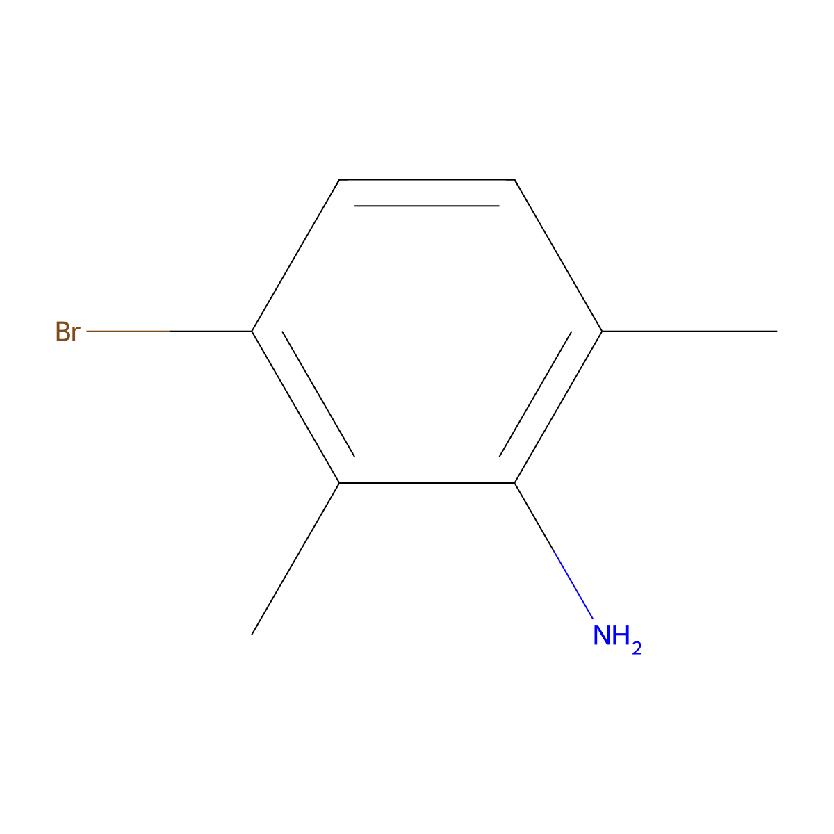 3-Bromo-2,6-dimethylaniline molecular structure, CAS 53874-26-3