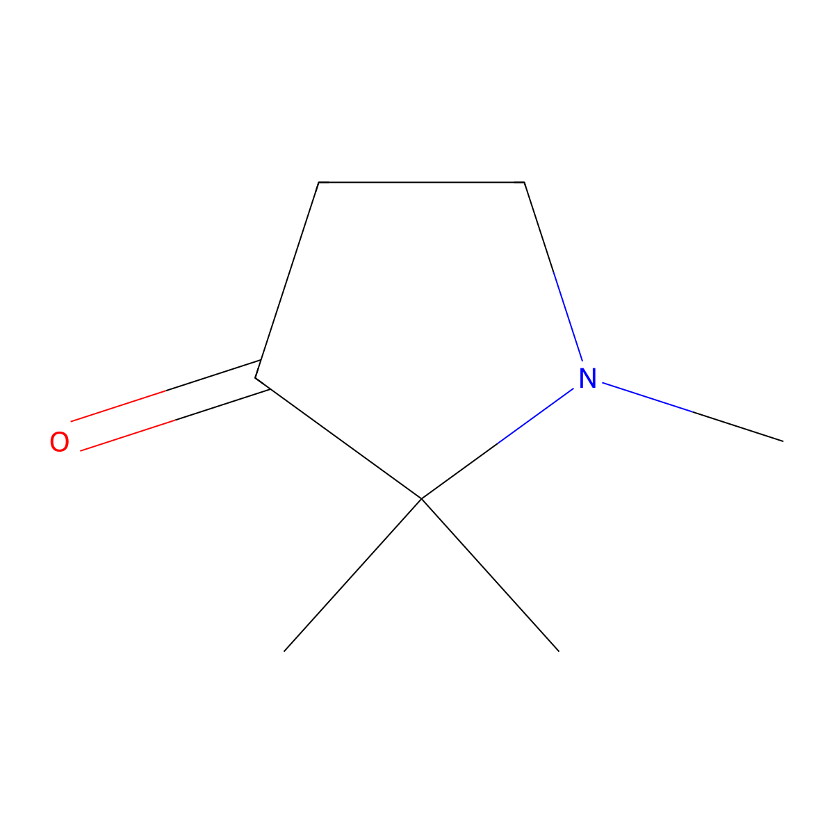 1,2,2-Trimethylpyrrolidin-3-one molecular structure, CAS 53874-84-3
