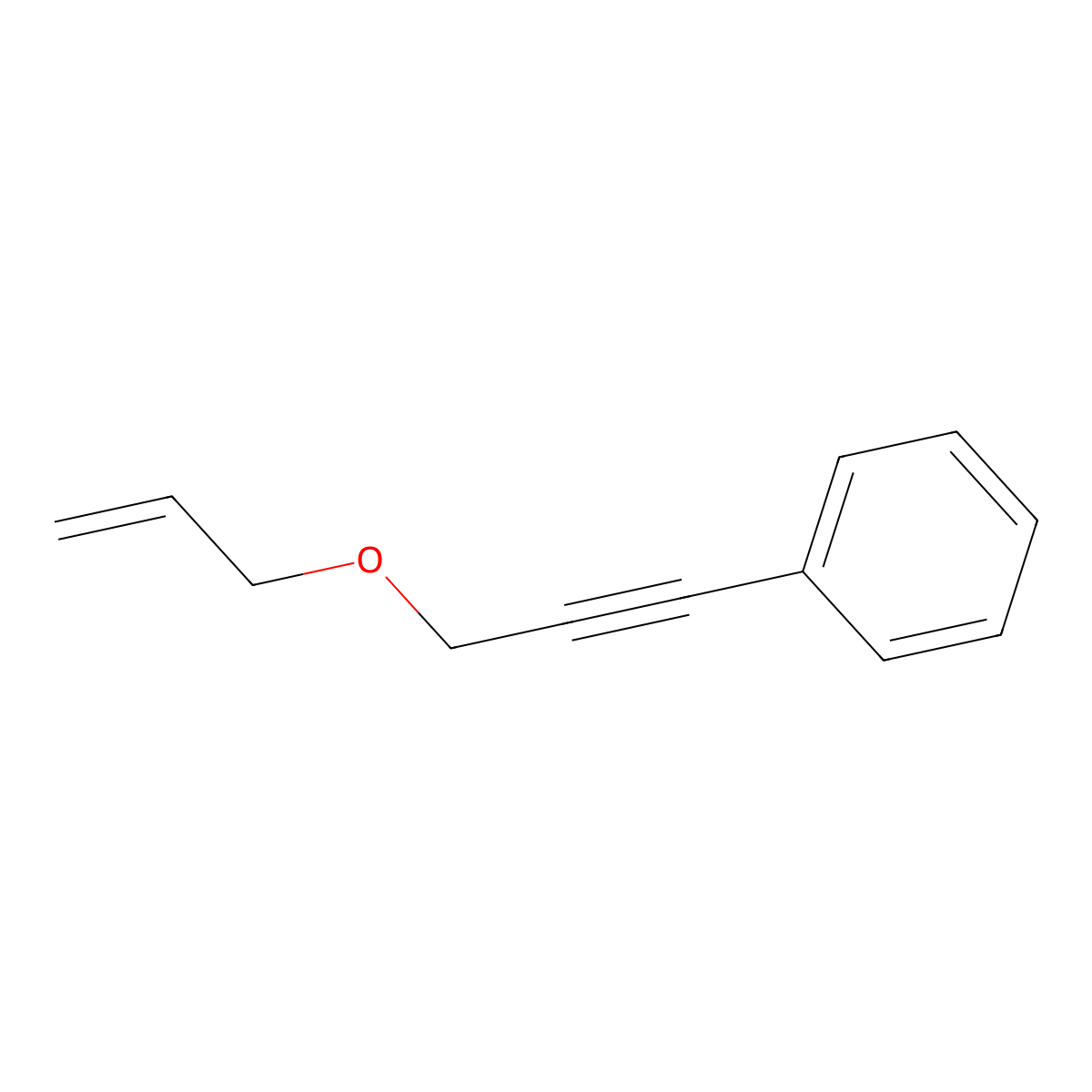 Benzene, [3-(2-propenyloxy)-1-propynyl]- molecular structure, CAS 53877-58-0