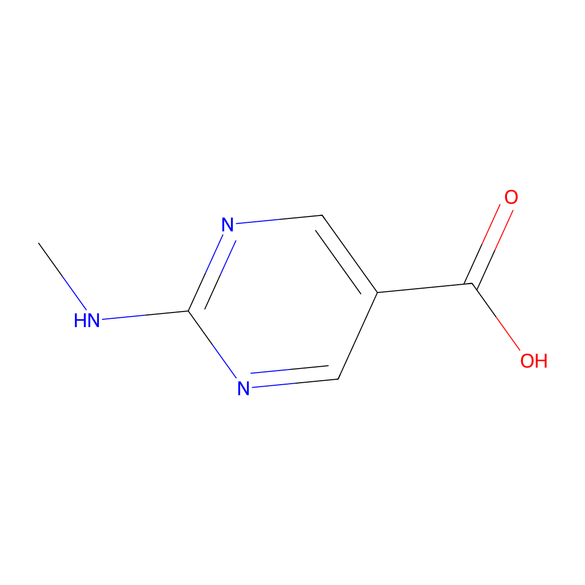 2-(Methylamino)Pyrimidine-5-Carboxylic Acid molecular structure, CAS 5388-21-6